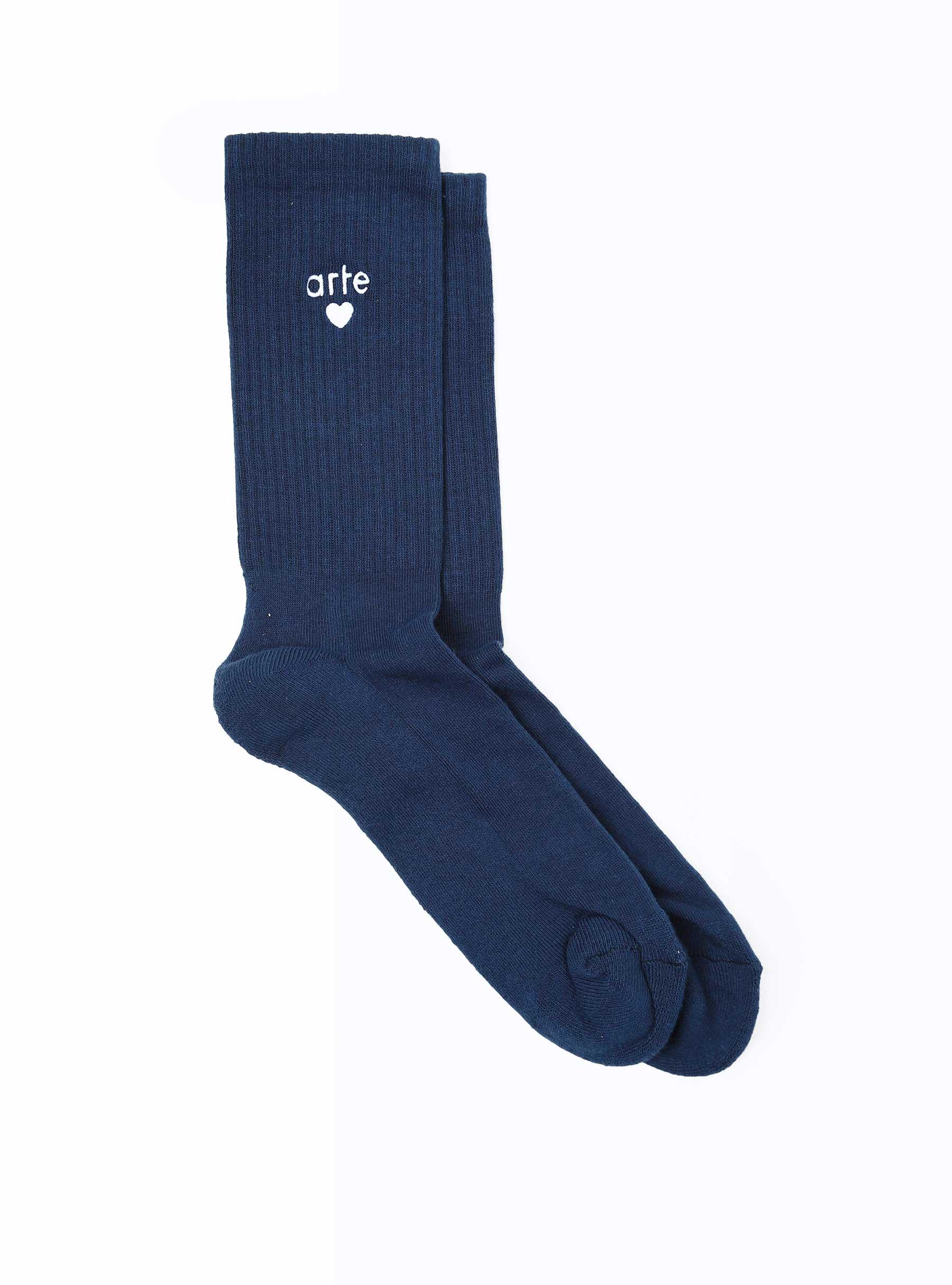 Basic Arte Heart Socks Navy AW24-238SK