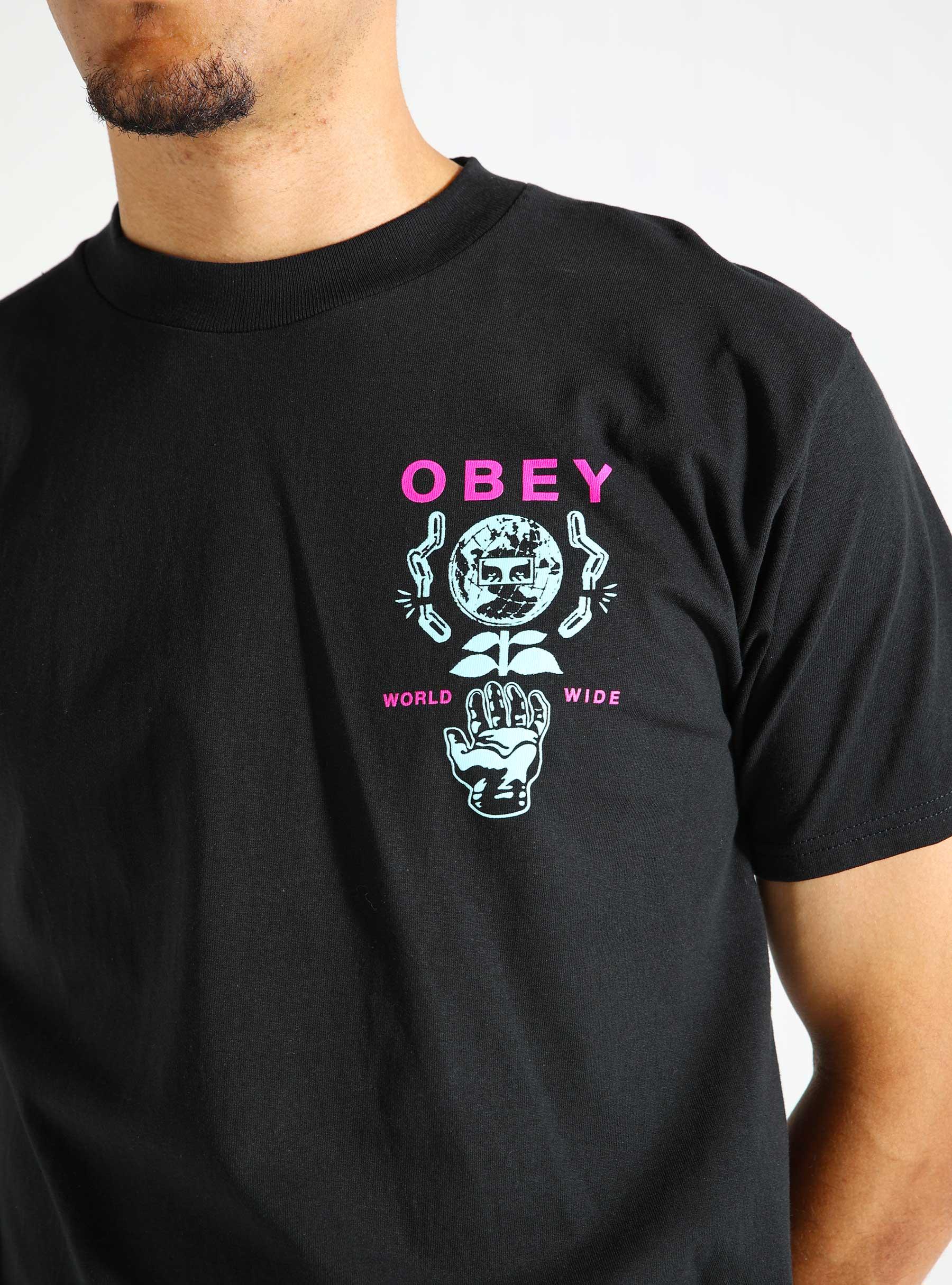 Obey Helping Hand T-shirt Black 165263942-BLK