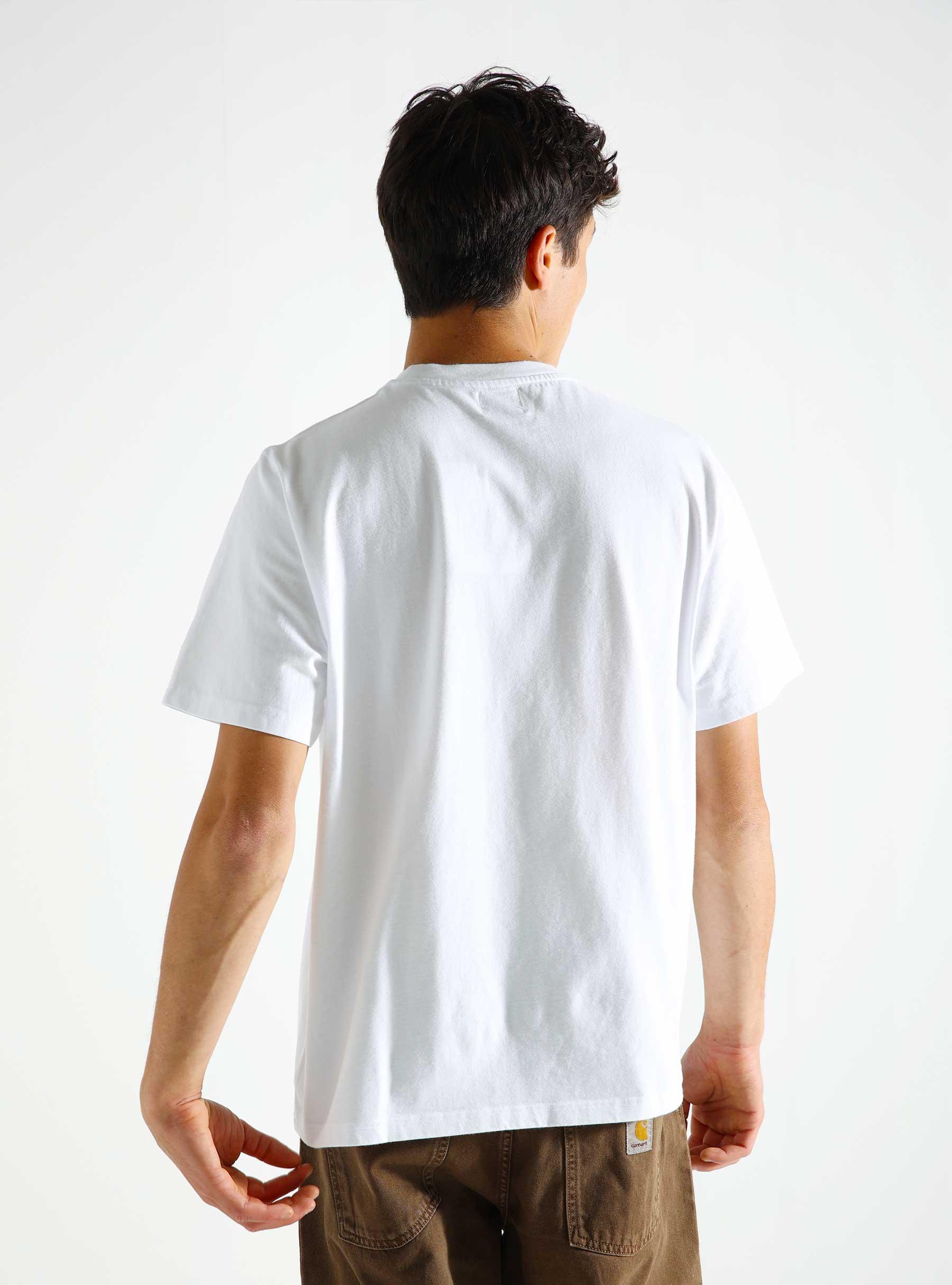 Blur Embroidery T-shirt White AW24-123T