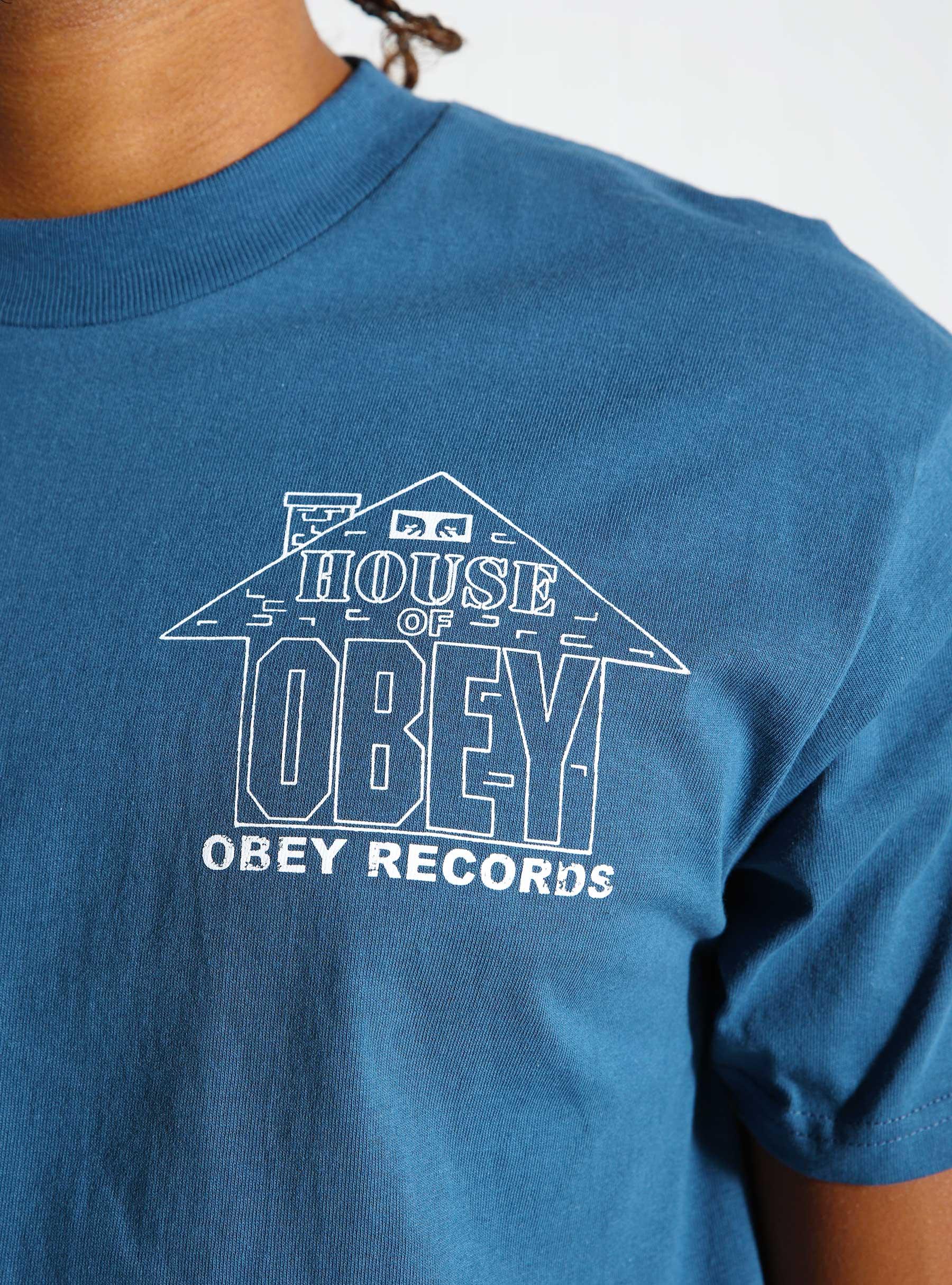 House Of Obey Records T-shirt Harbor Blue 165263922-HBU