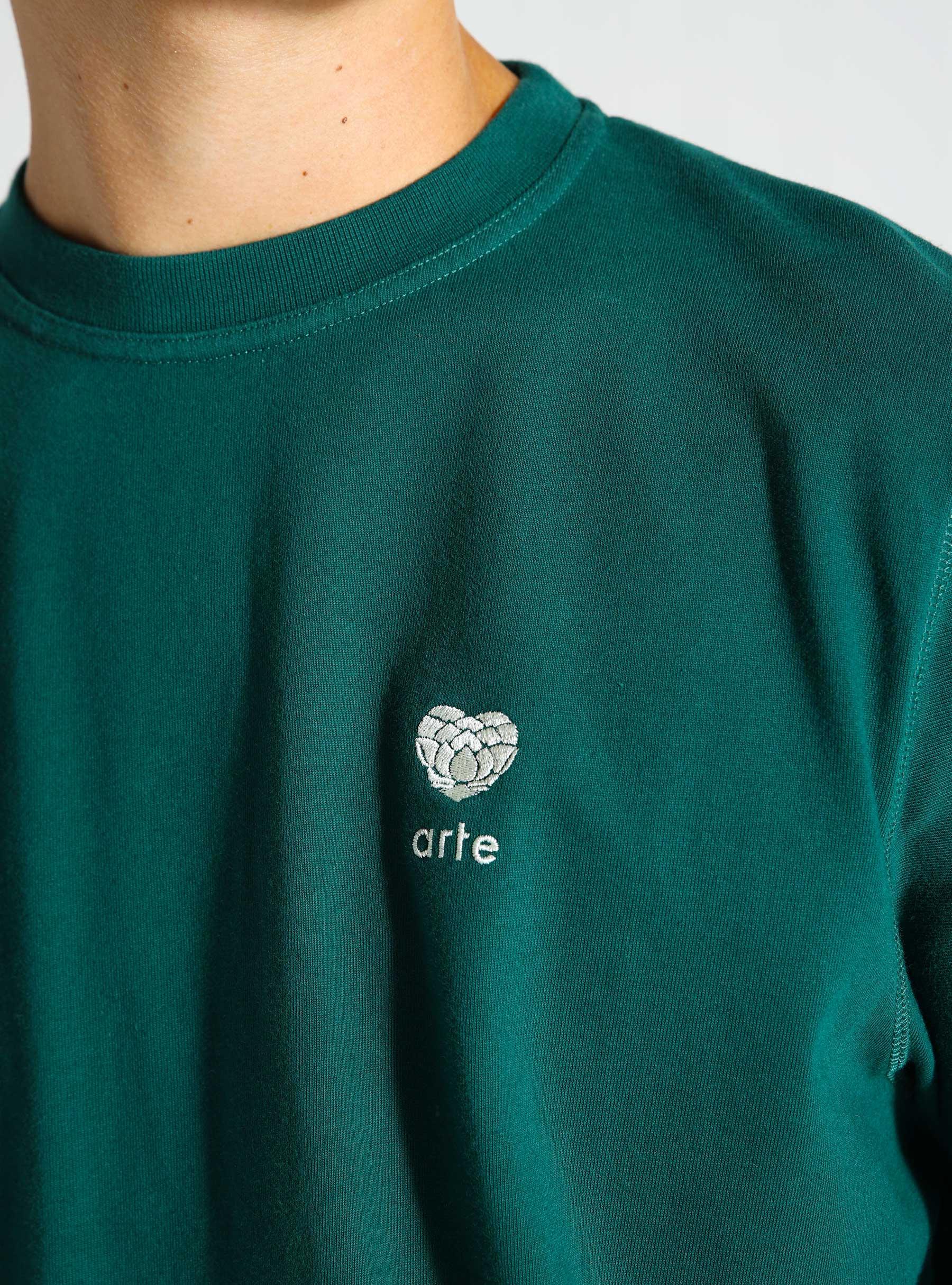 Heart Logo T-shirt Green AW24-111T