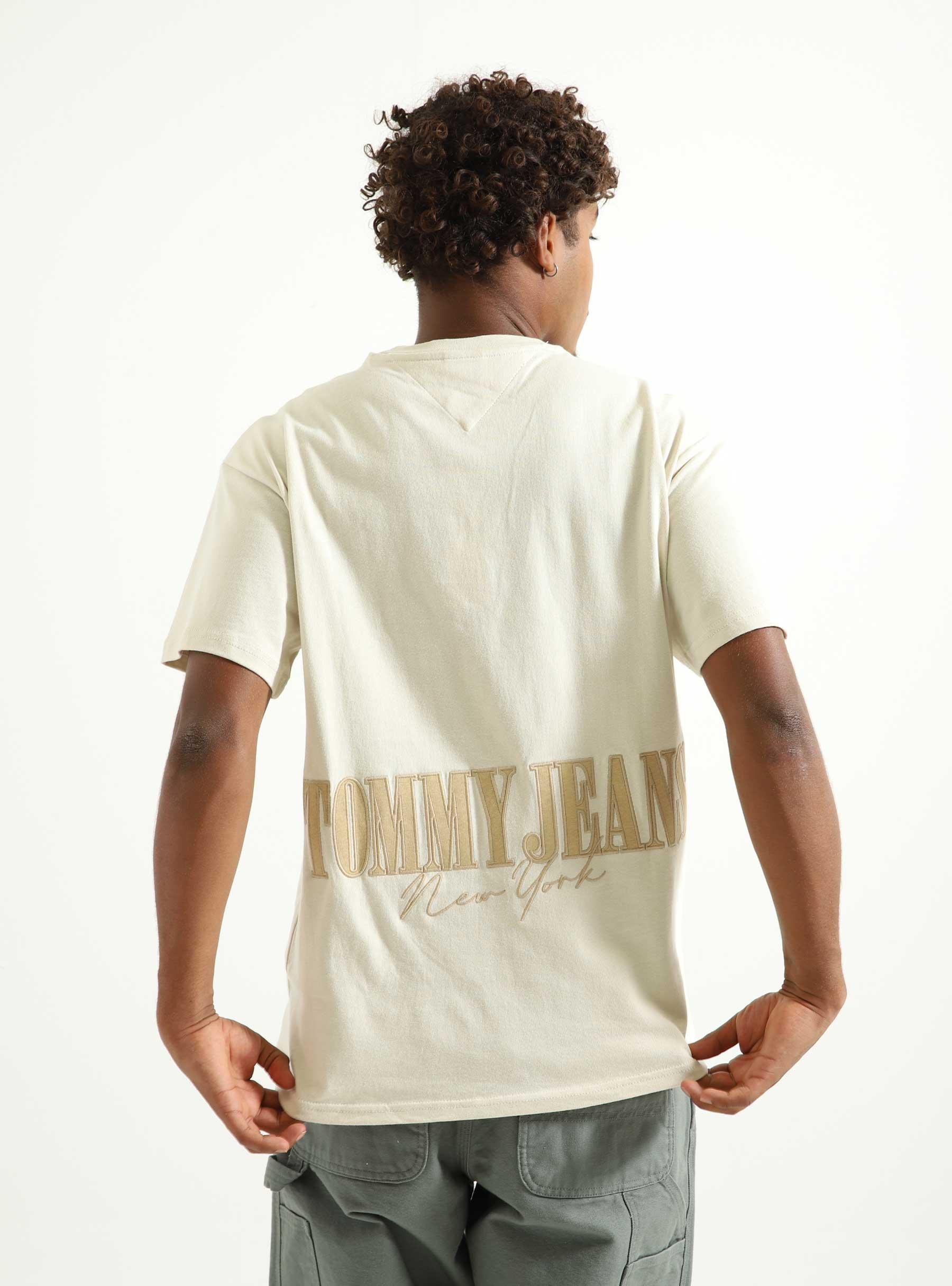 T-Shirt Relaxed - Badge TJM Freshcotton Jeans Tommy Newsprint