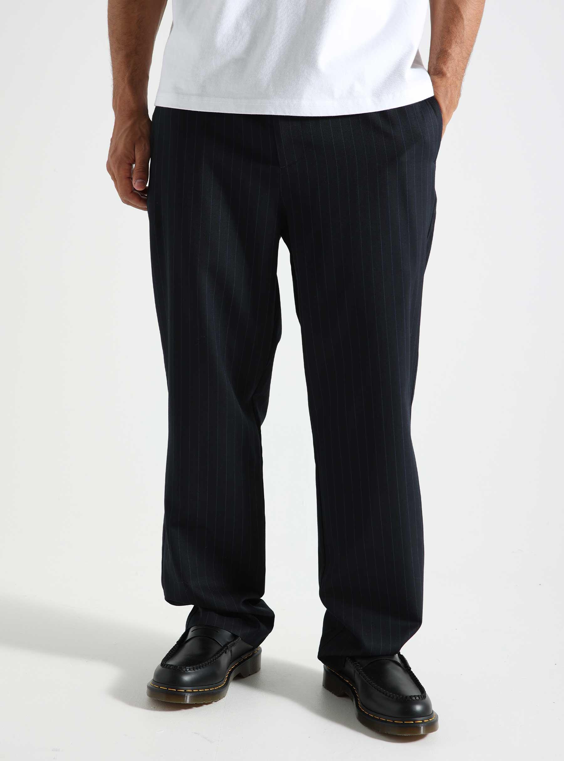 Striped Trousers Black AW24-179P