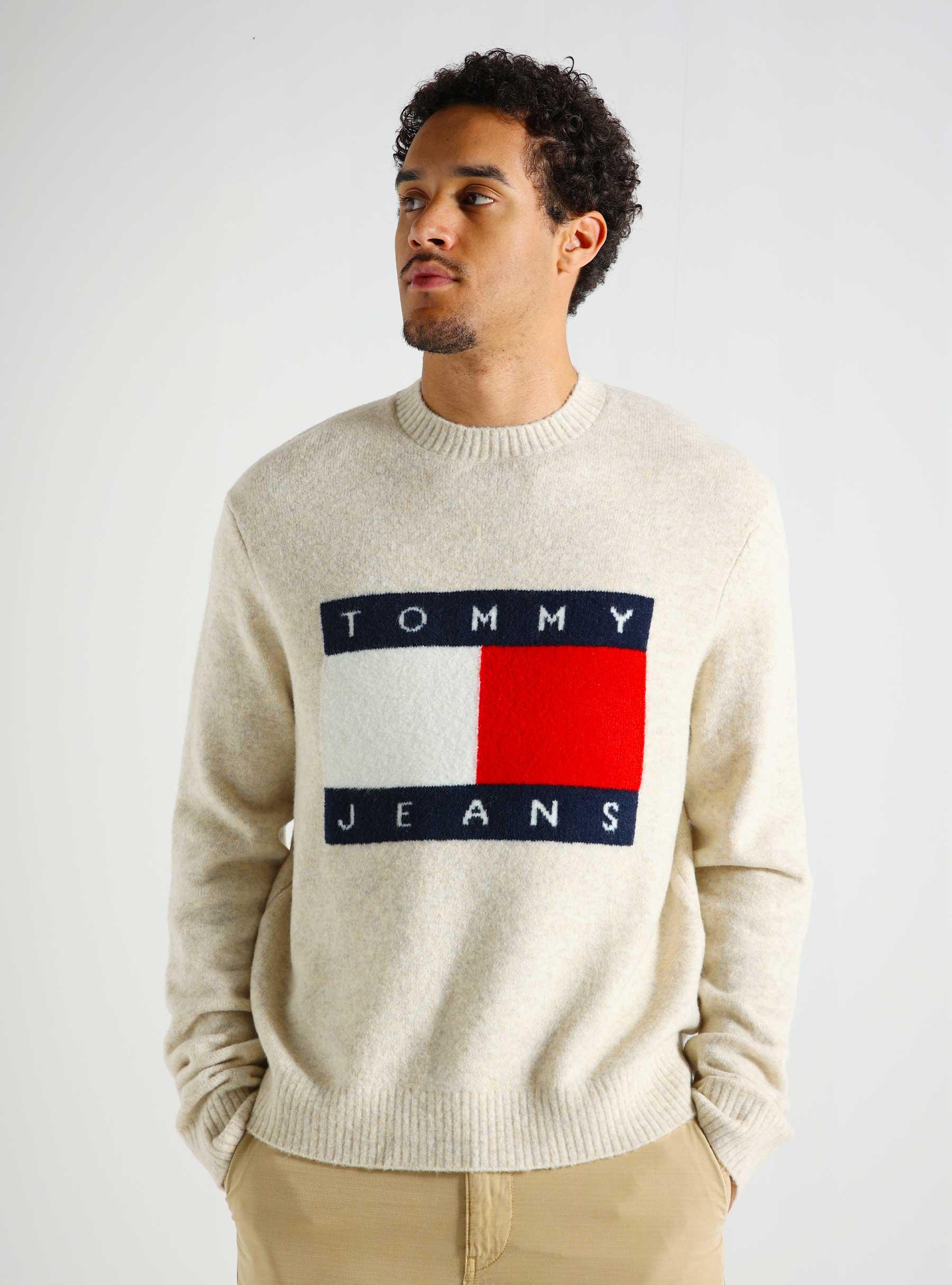 TJM Reg Melange Flag Sweater Newsprint Melange DM0DM19442ACG