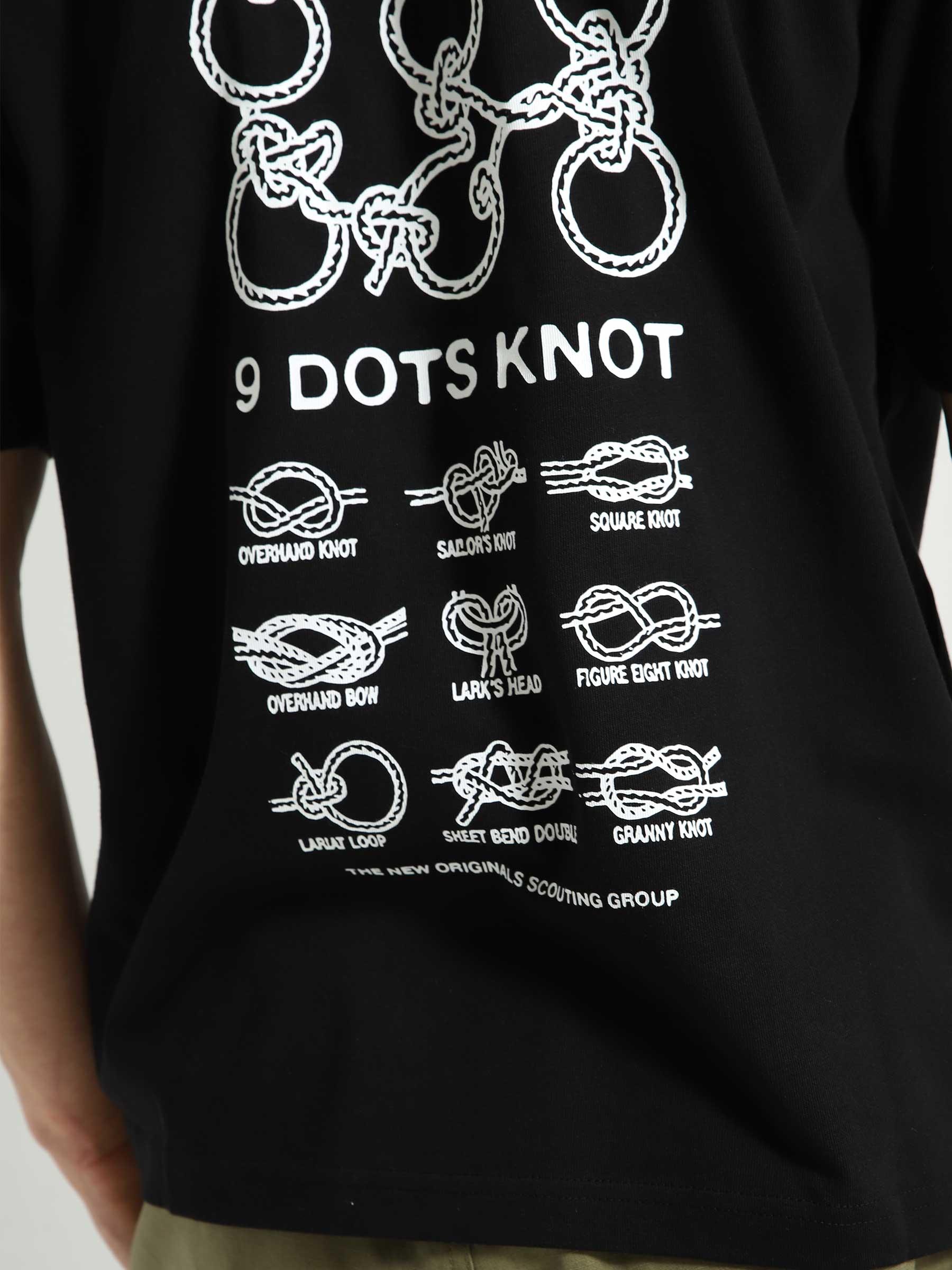 9-Knots T-shirt Black 100KNF23.999