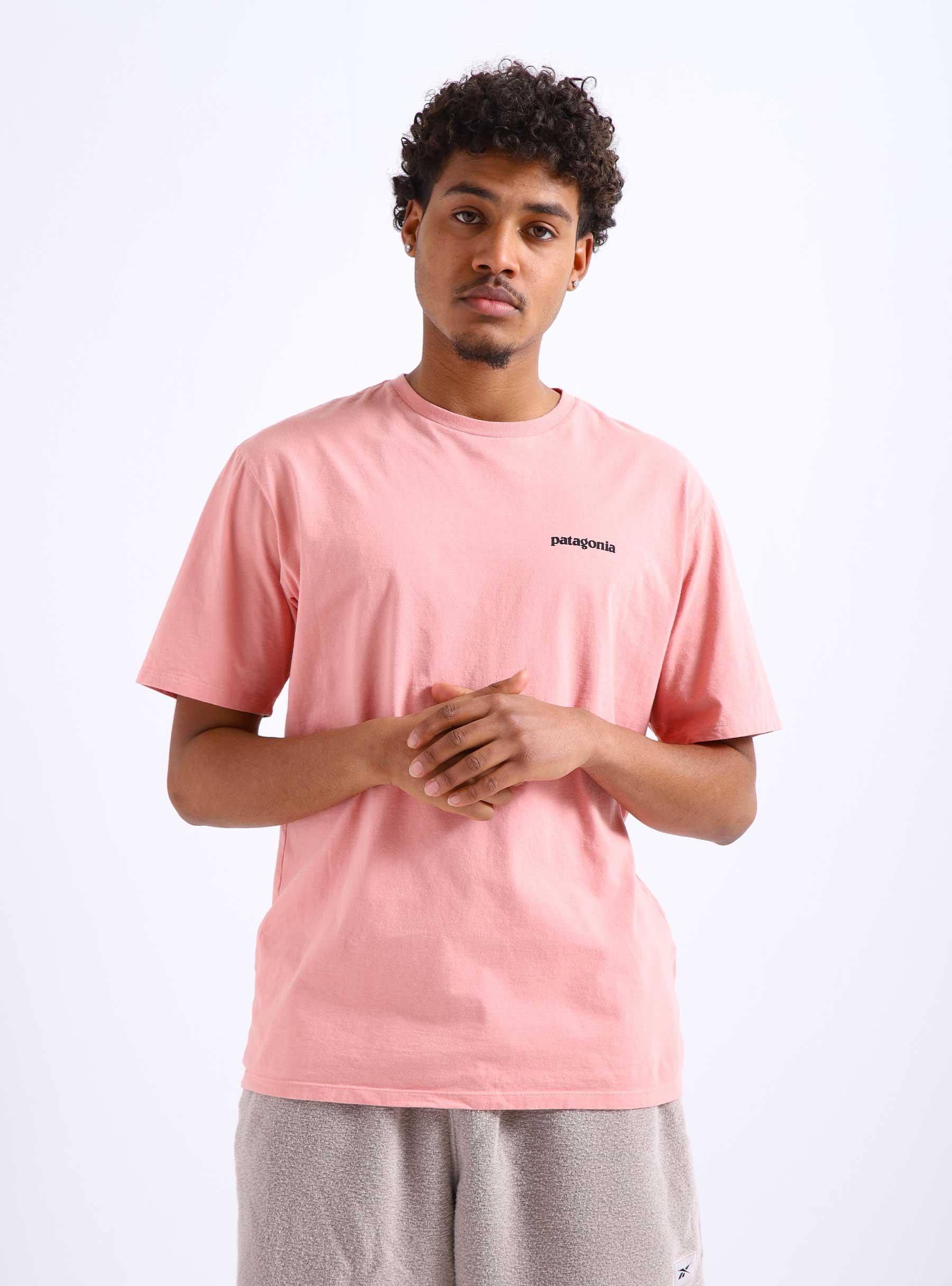 Patagonia Men's P-6 Mission Organic T-Shirt Sunfade Pink / XS