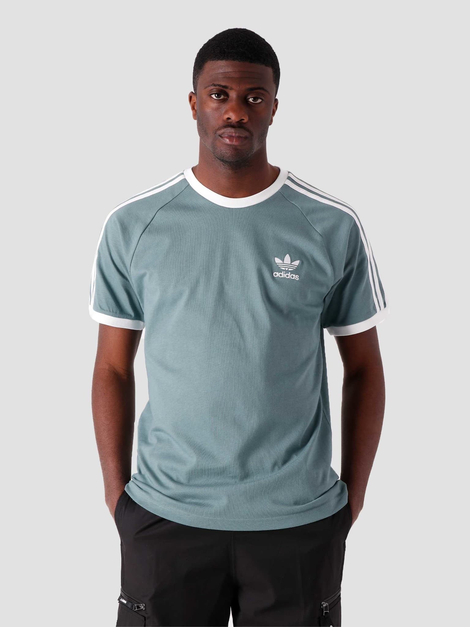 adidas 3-Stripes T-Shirt Hazy Emerald - Freshcotton