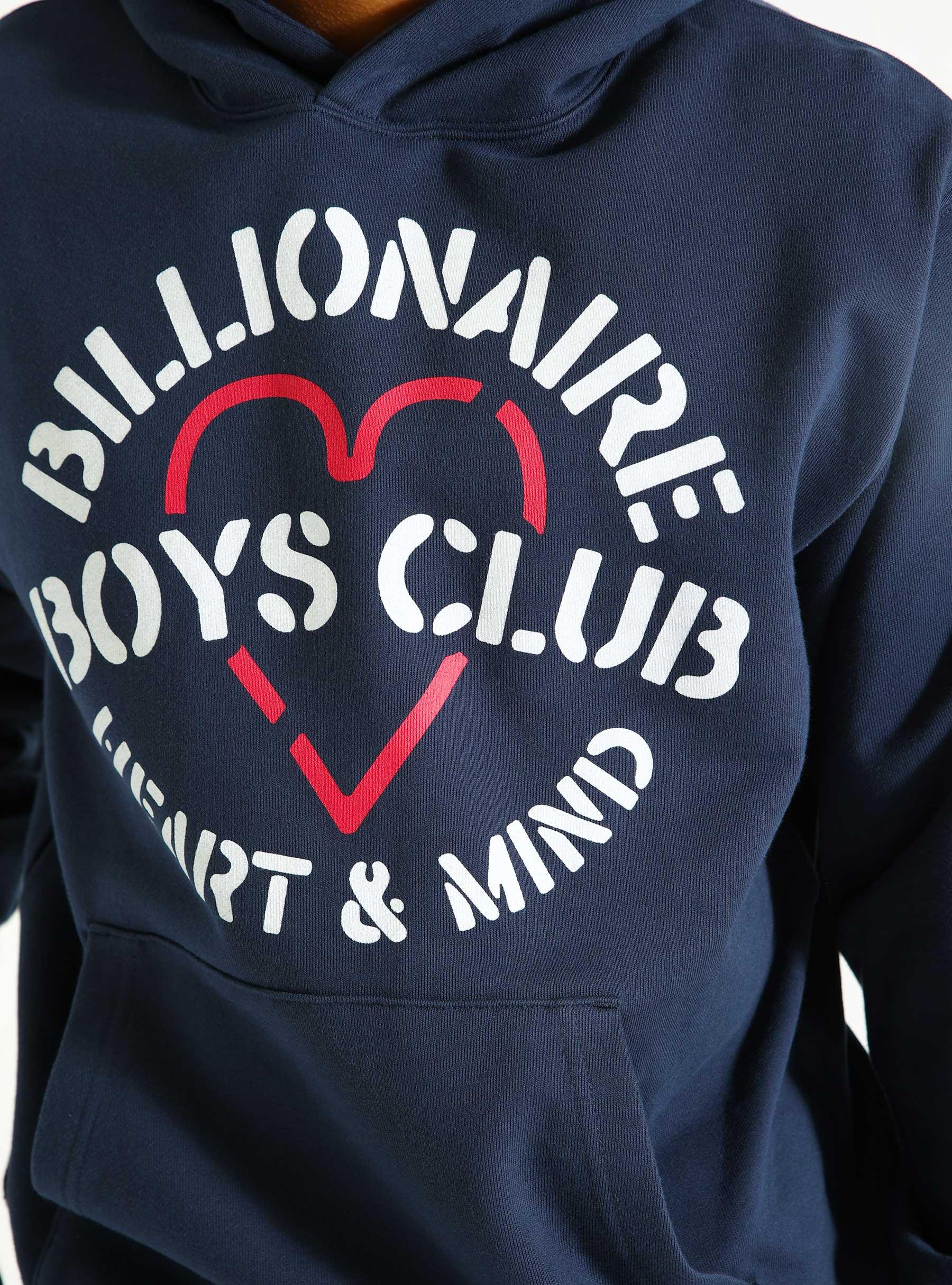 Heart & Mind Stencil Logo Popover Hood Navy B24233