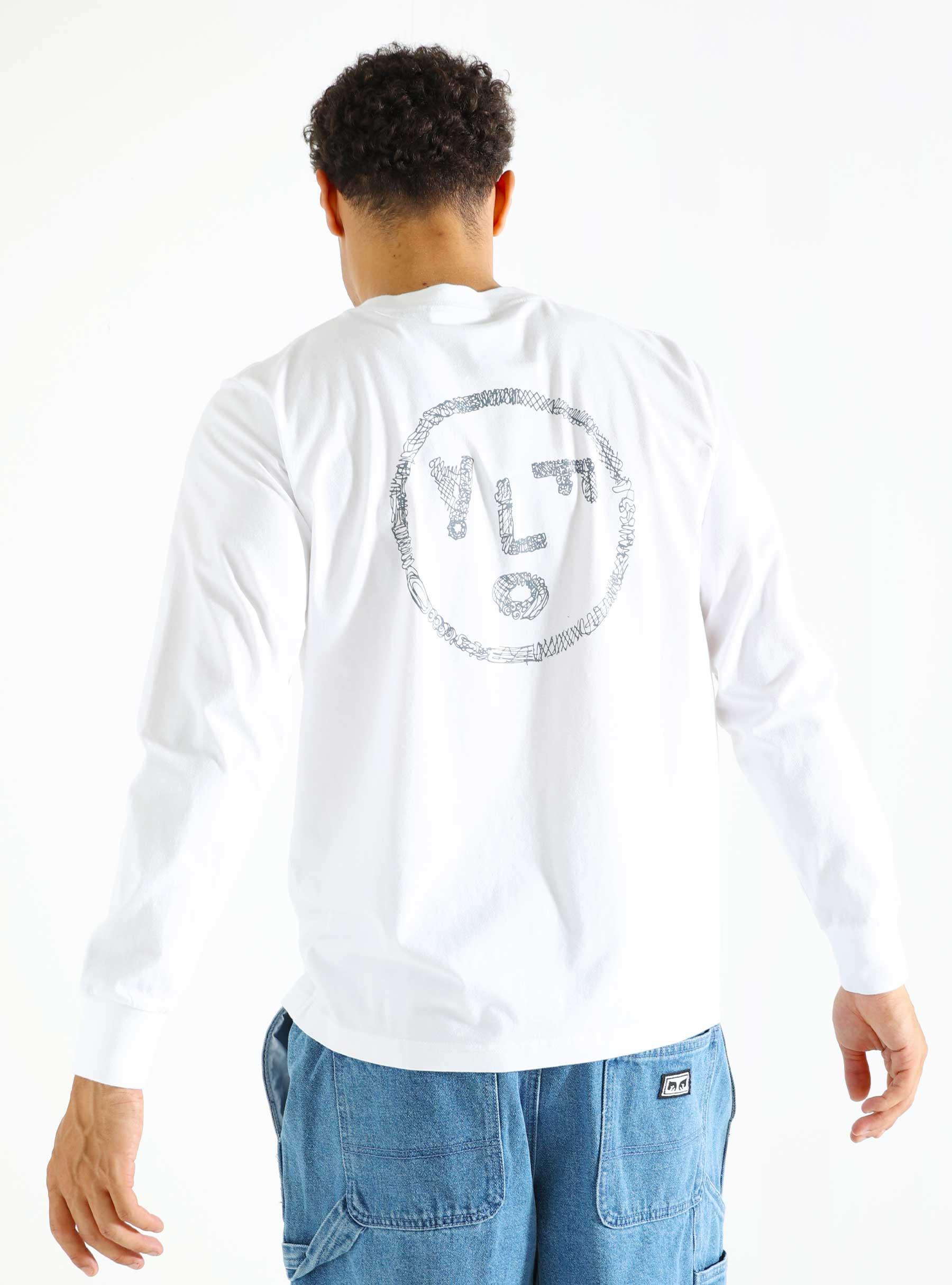 Scribble Face Longsleeve Optical White M180114