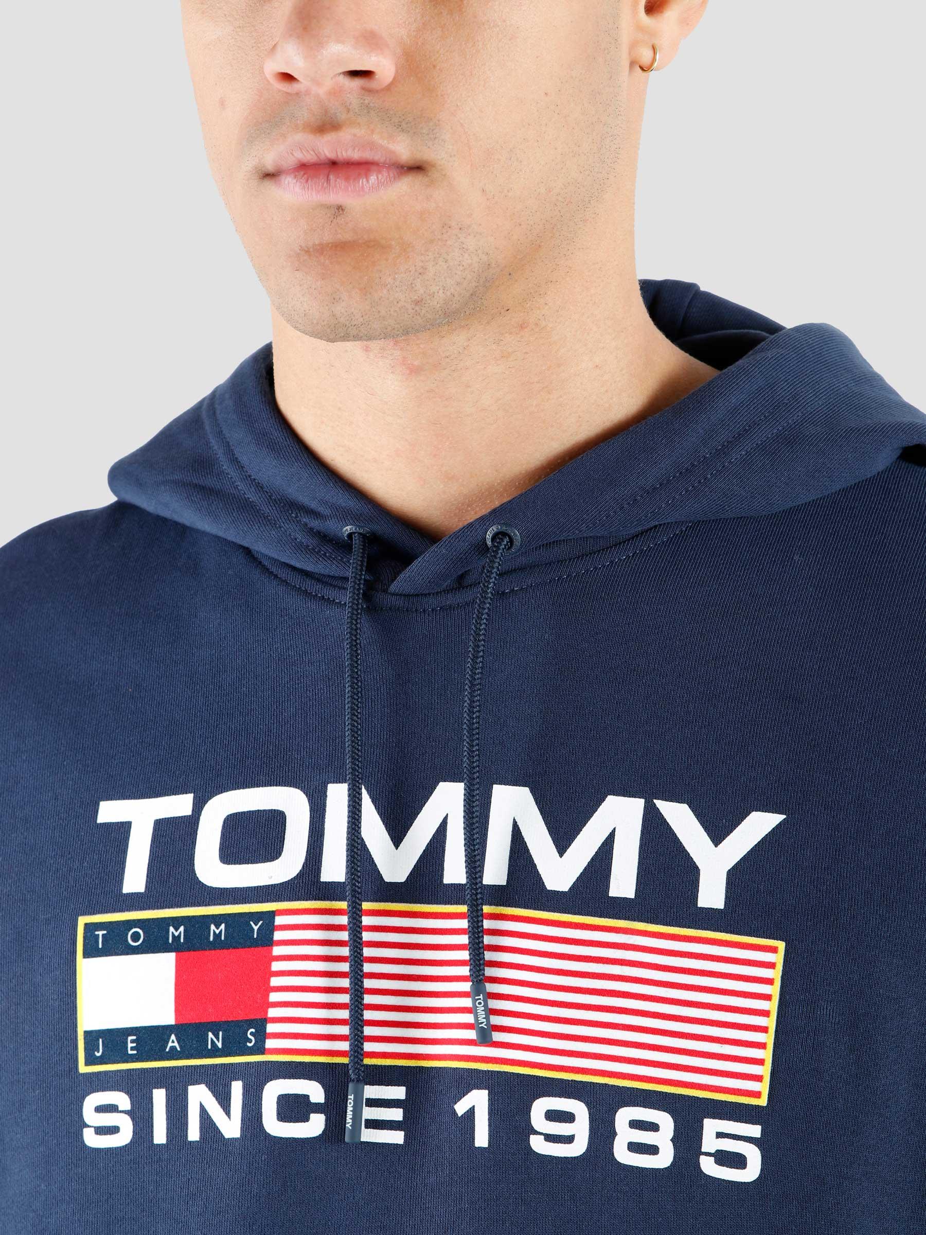 Logo TJM Hoodie - Athletic Freshcotton Twilight Tommy Navy Reg Jeans