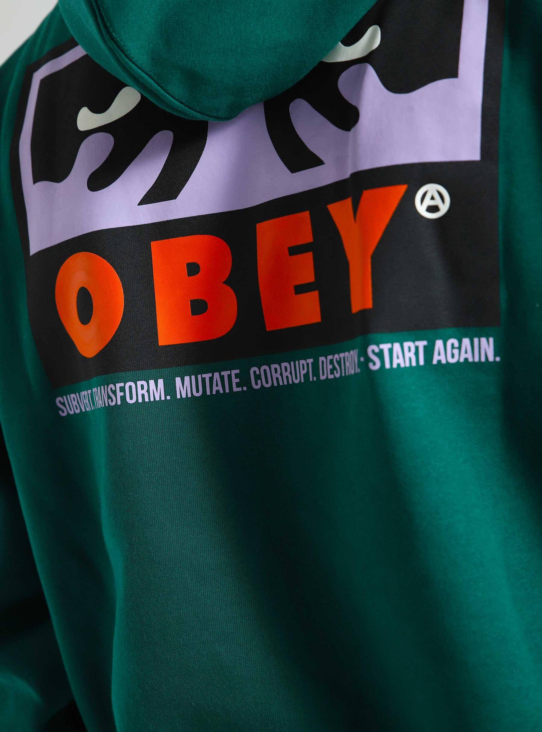 Obey Subvert Hoodie Adventure Green 112843576-AVG