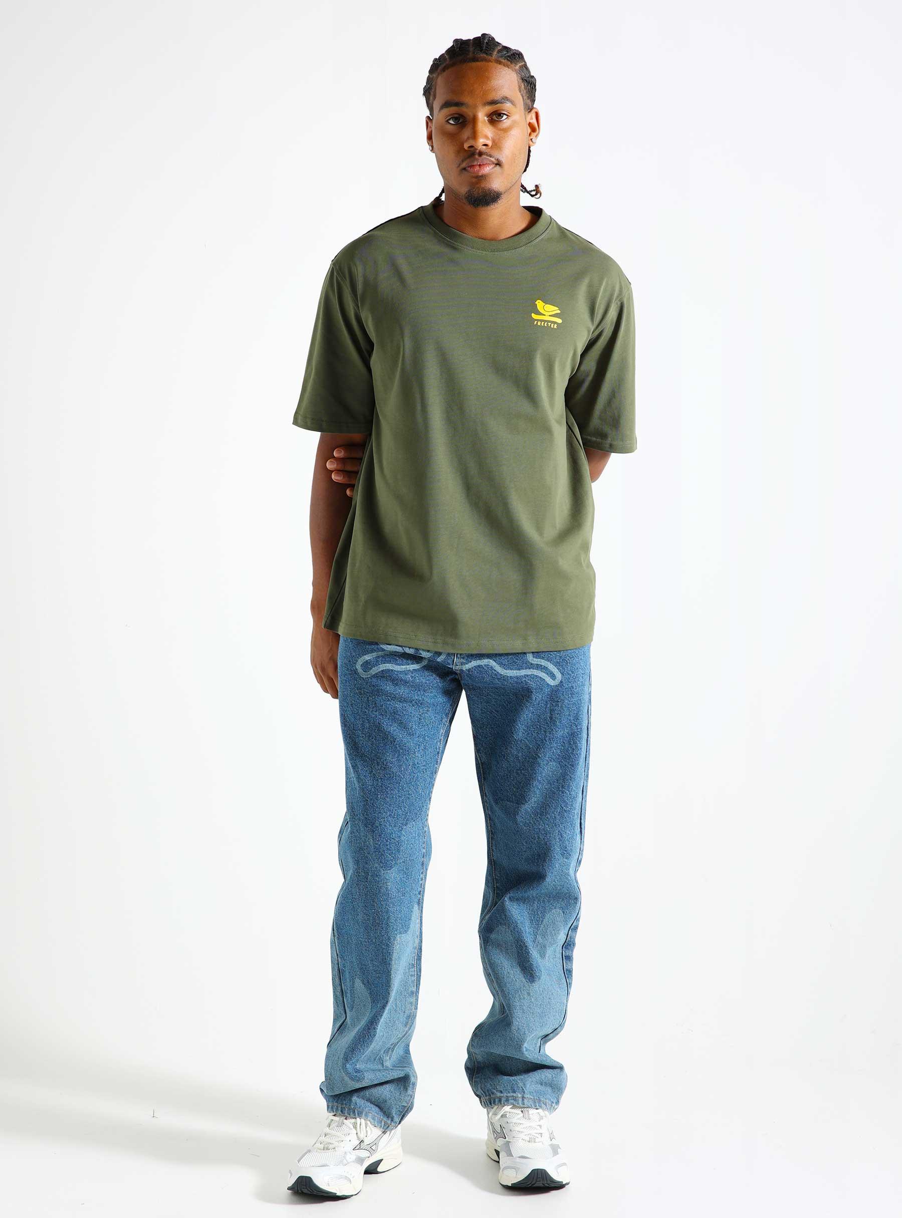 Panel T-Shirt Forest Green freeter_aw24_19