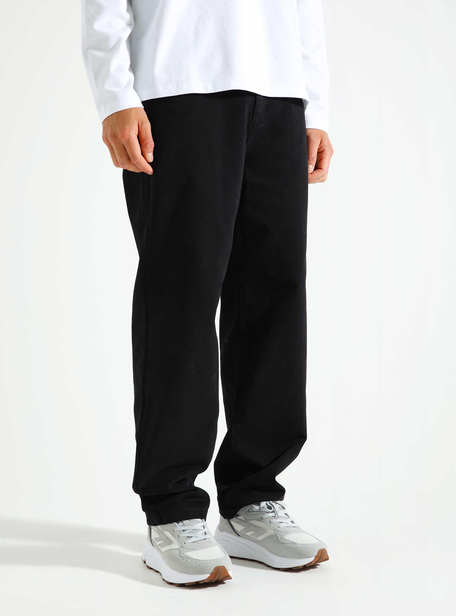 Embroidery Pocket Pants Black AW24-147P