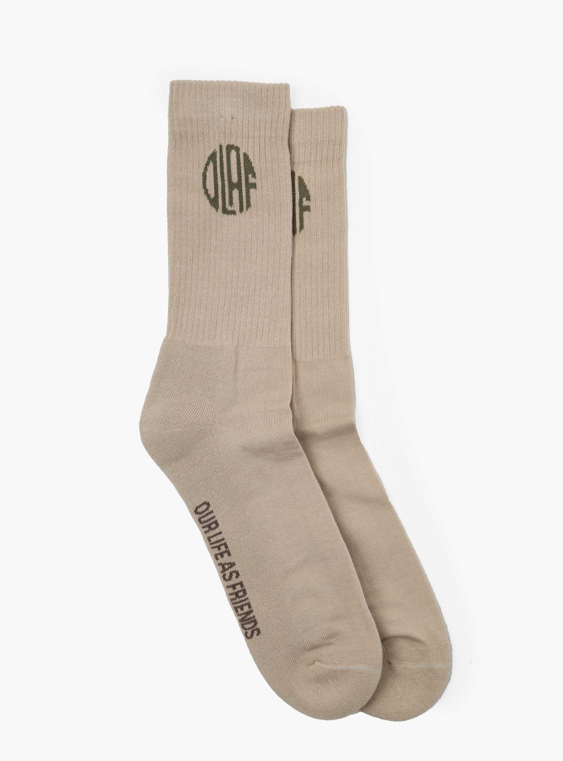 Circle Logo Sock Light Khaki A180802