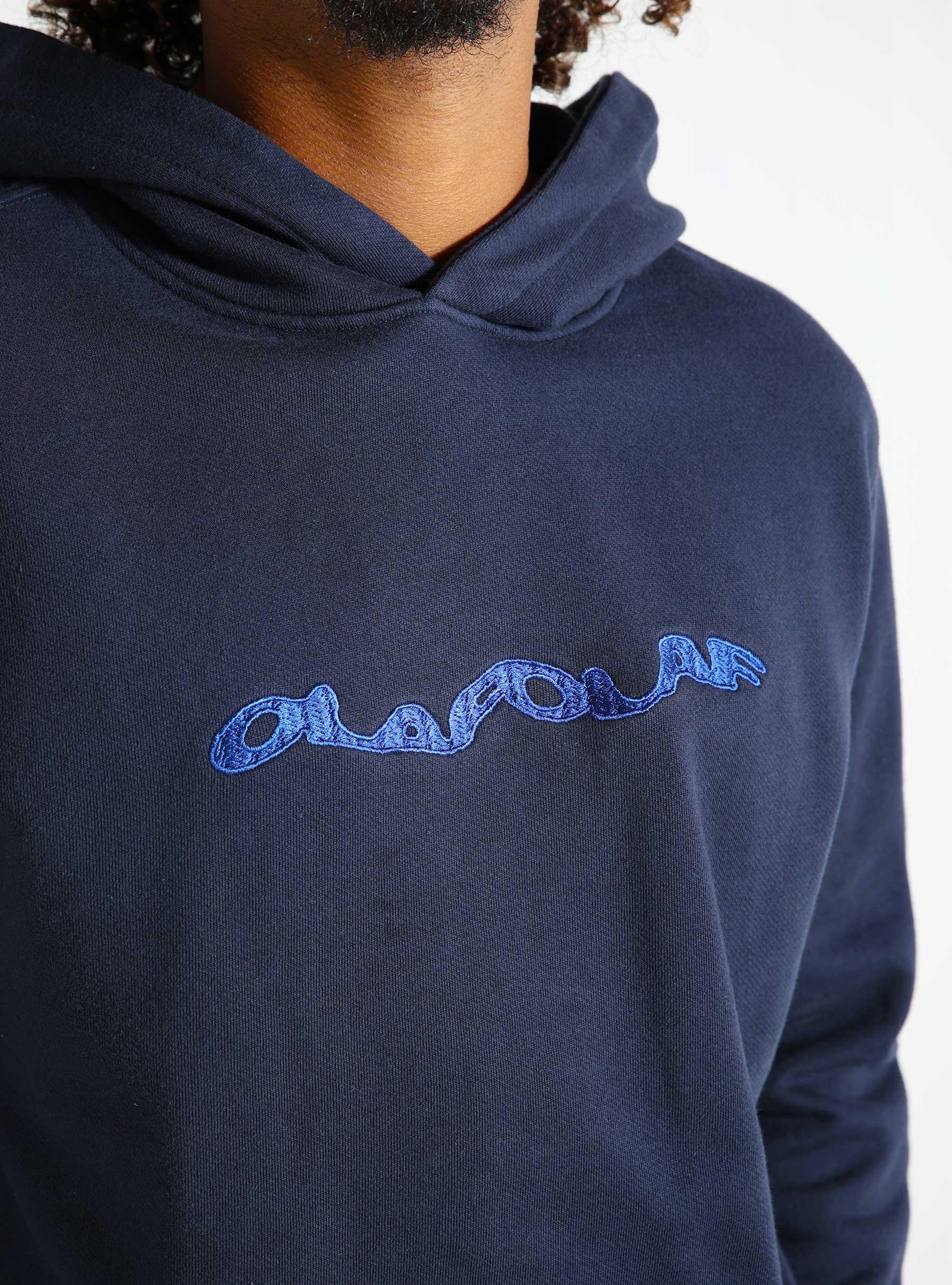 Wavy Drift Hoodie Navy M180209