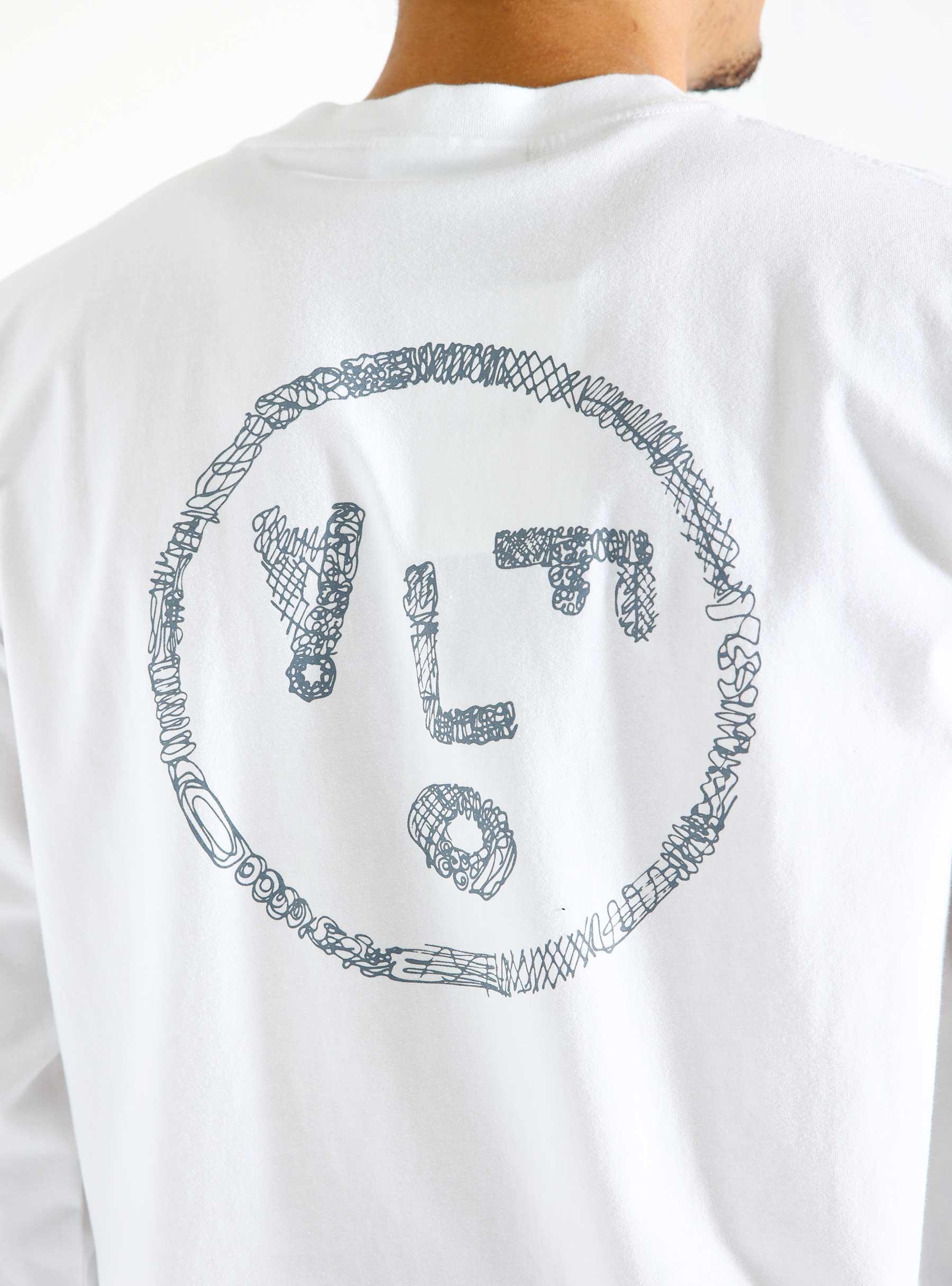 Scribble Face Longsleeve Optical White M180114