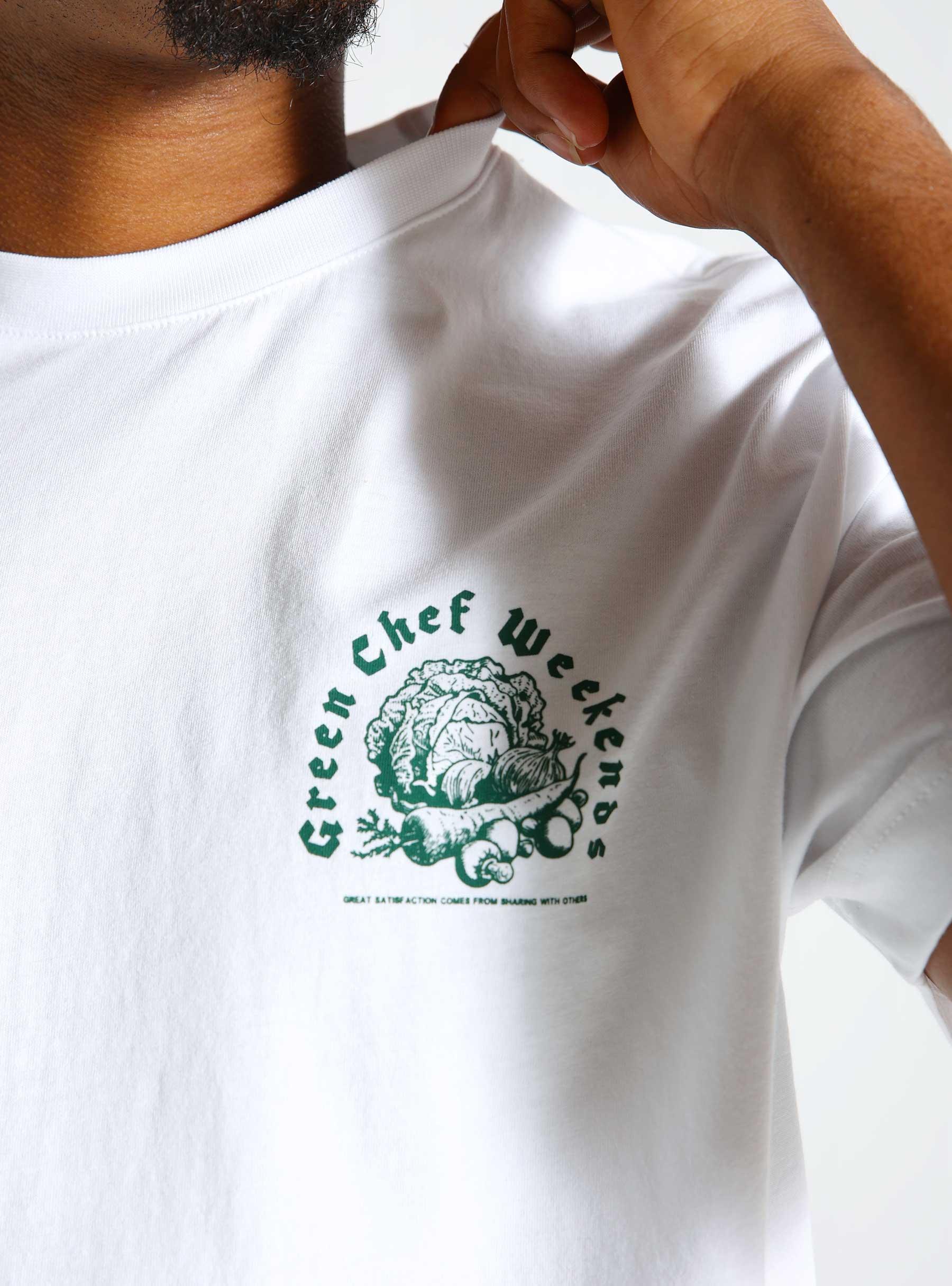 Beat Green Chef T-shirt 1868 White