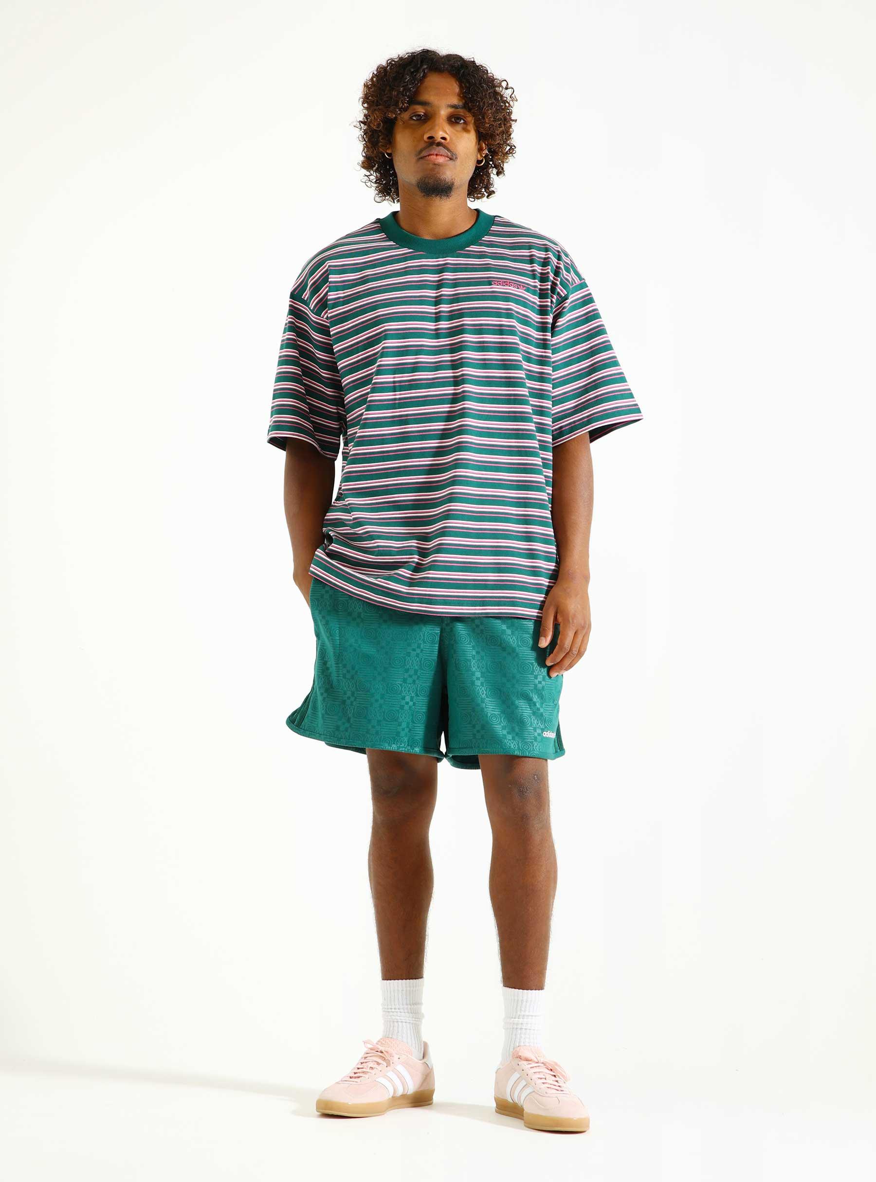 80s Striped T-Shirt Core Green JC6521