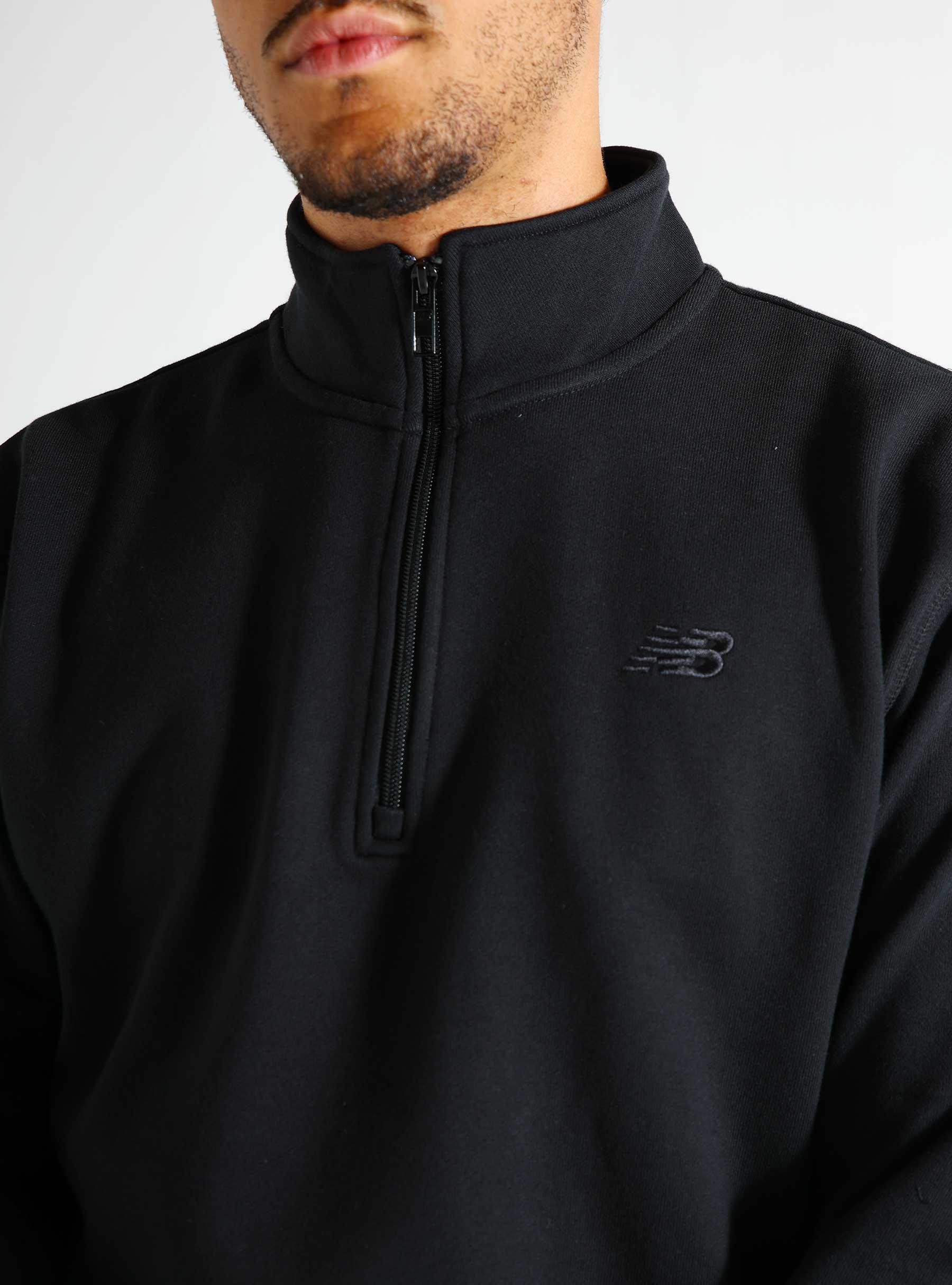 Athletics Fleece Quarter Zip Ash Black MT43501