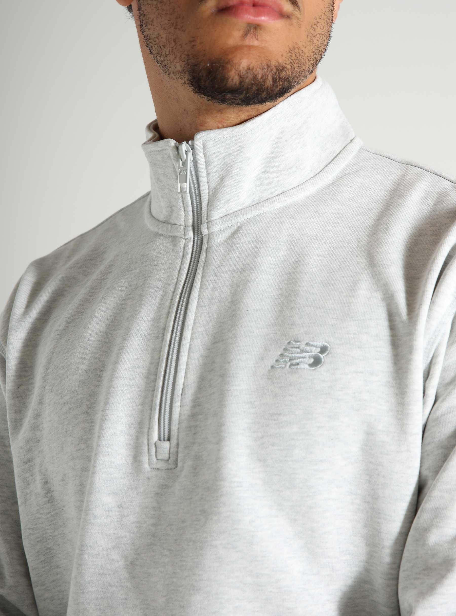 Athletics Fleece Quarter Zip Ash Heather MT43501