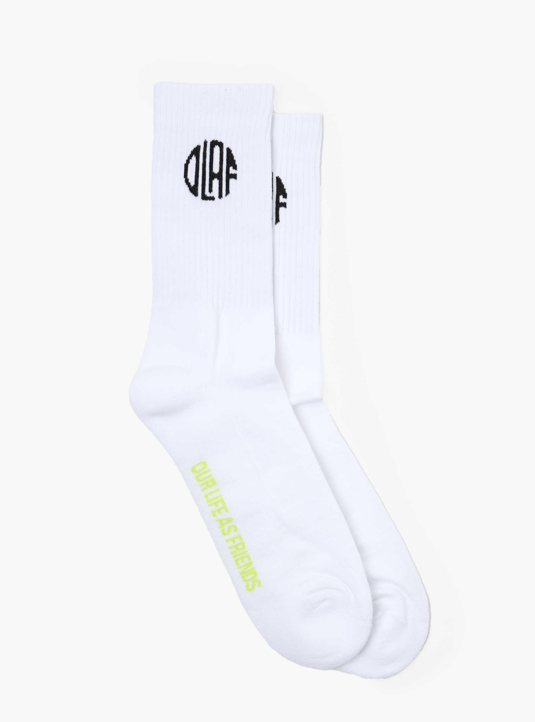 Circle Logo Sock Optical White A180802