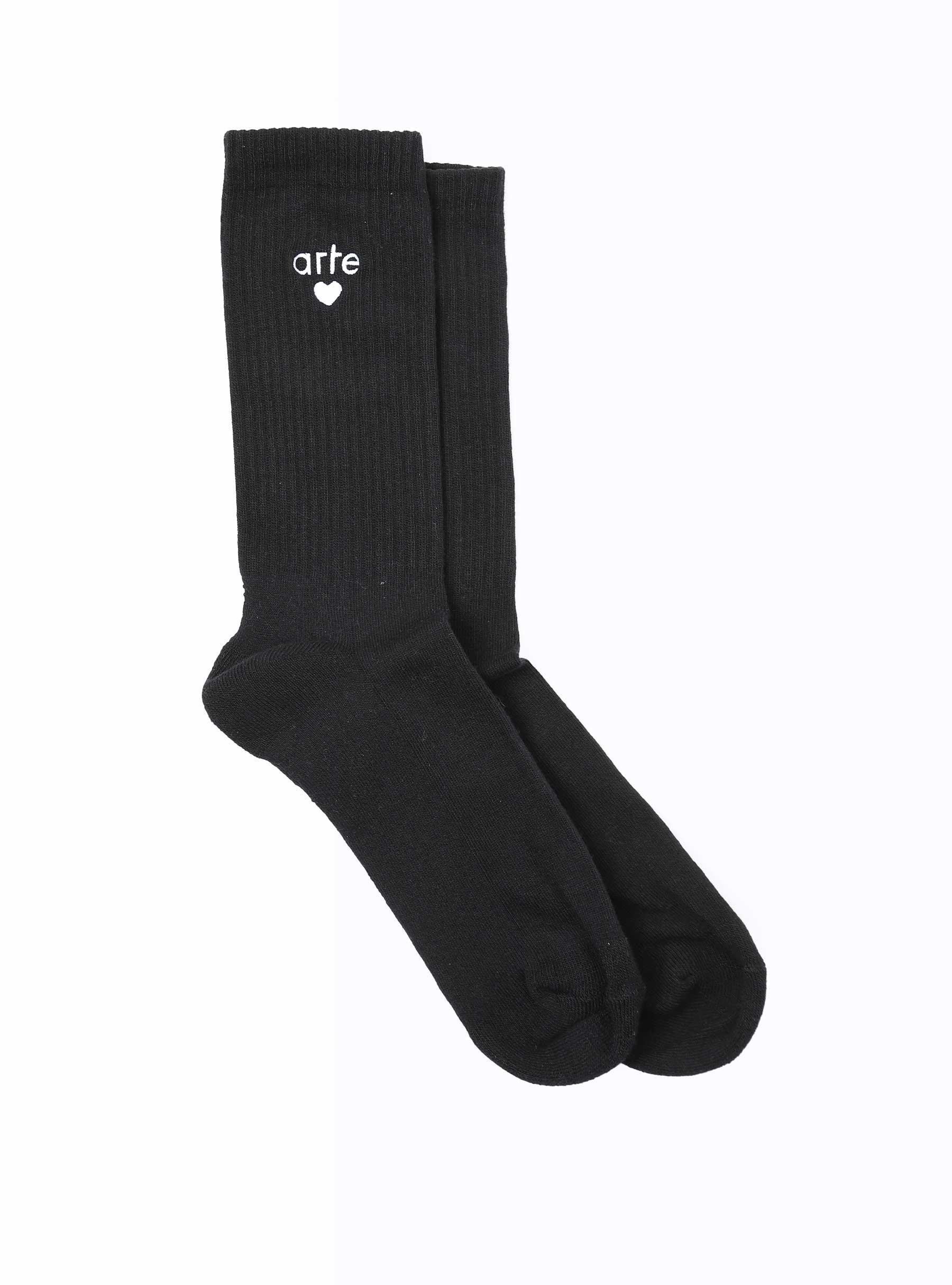 Basic Arte Heart Socks Black AW24-238SK