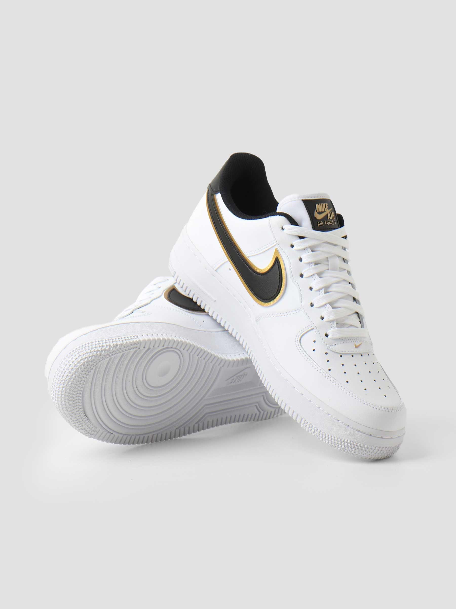 Nike Air Force 1 LV8 Black Metallic Gold Sneakers DA8481 001 Men size