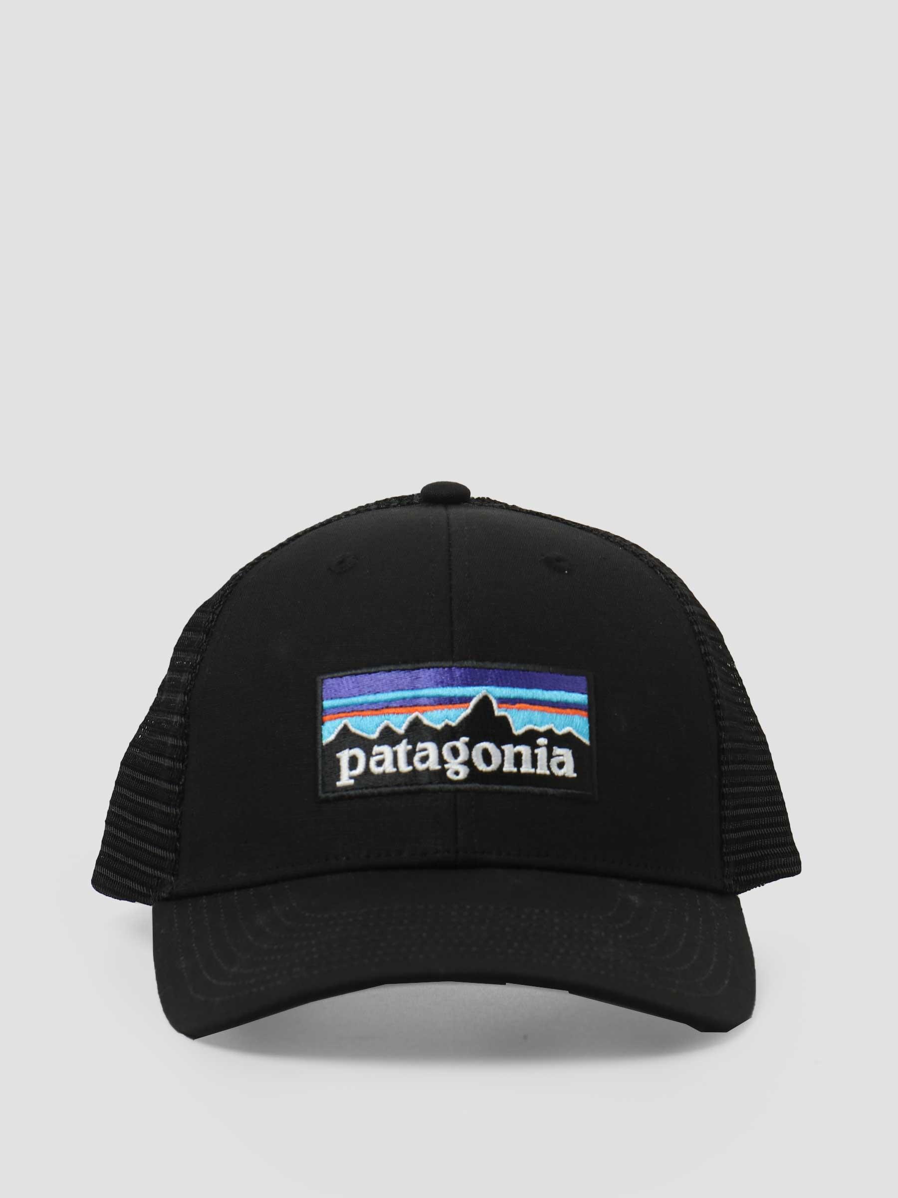 Patagonia P-6 Logo LoPro Trucker Hat Black - Freshcotton