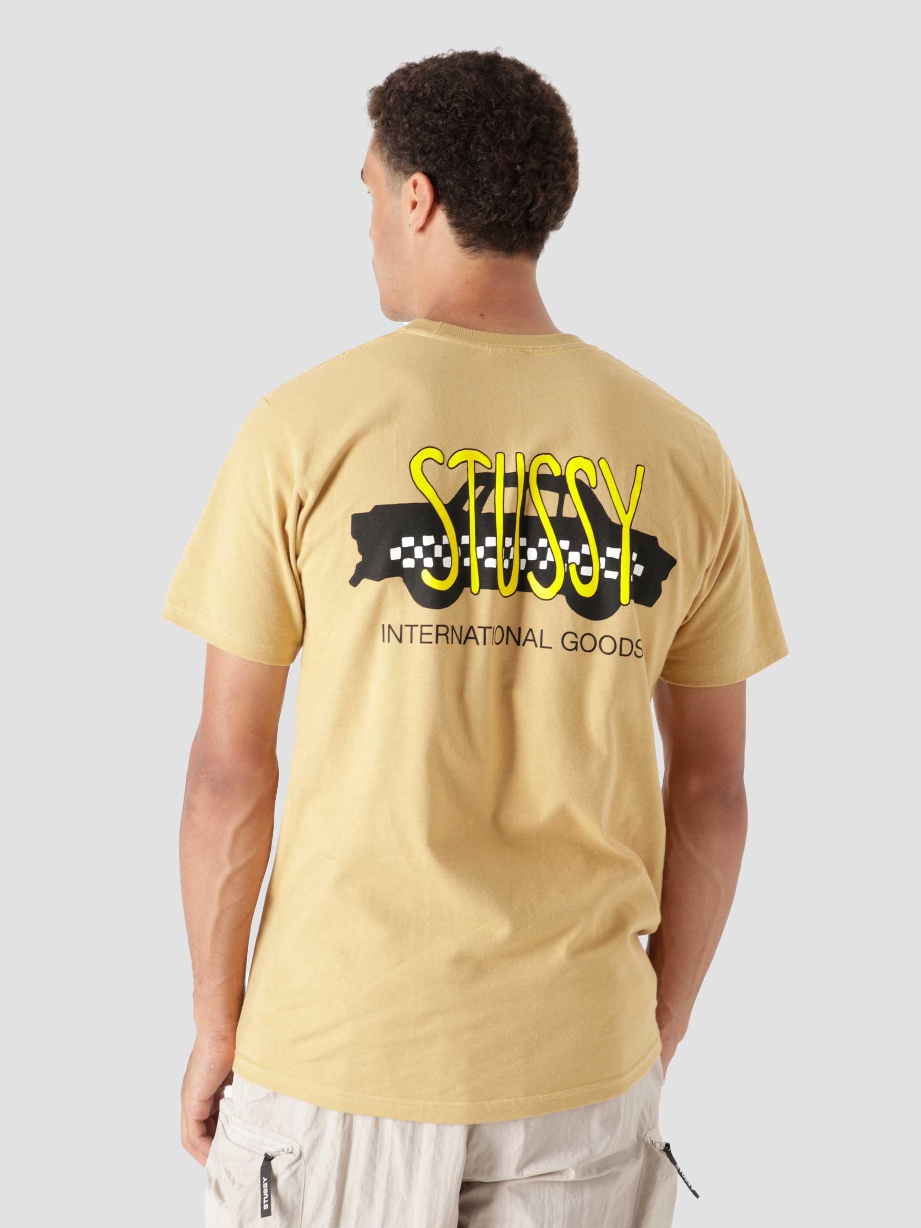Stussy Taxi Cab T-Shirt Khaki - Freshcotton