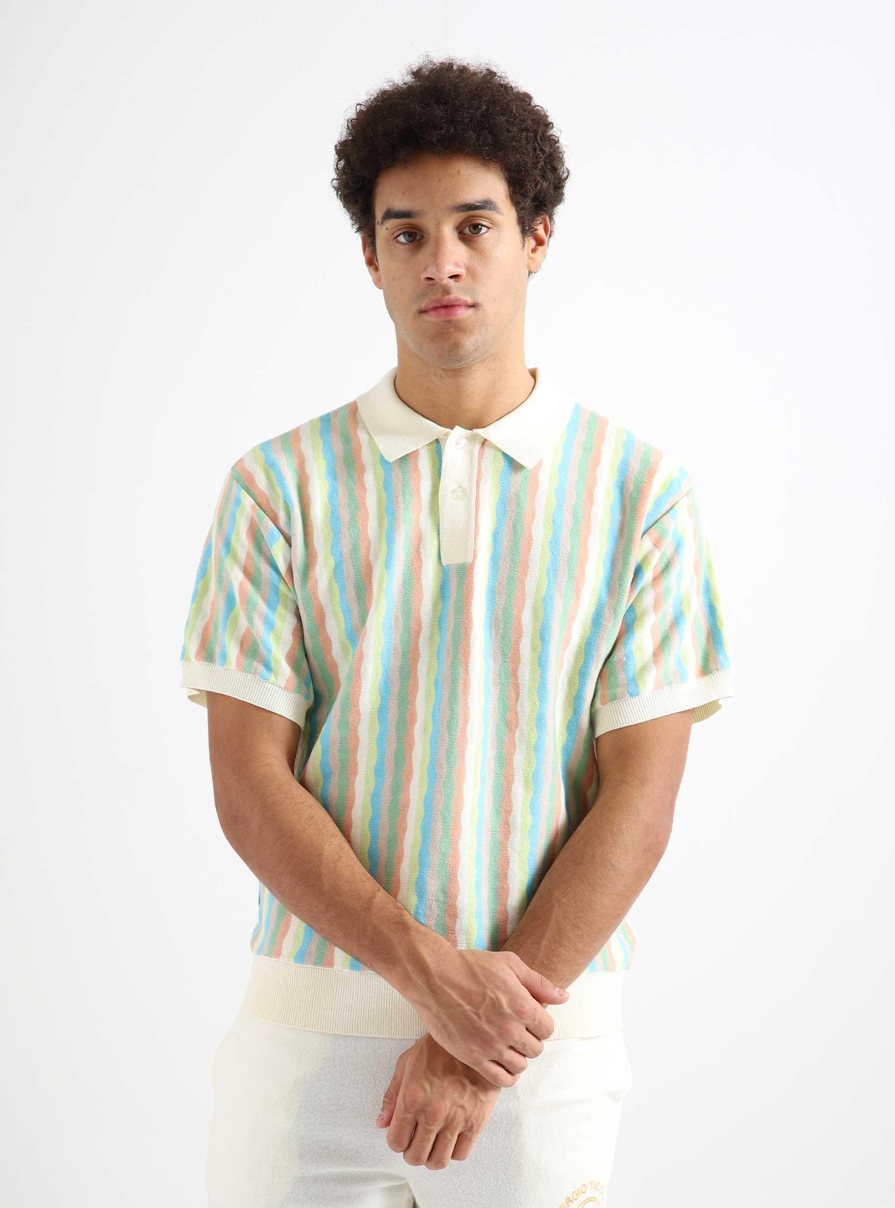 Obey Surface Polo Sweater Unbleached Multi - Freshcotton