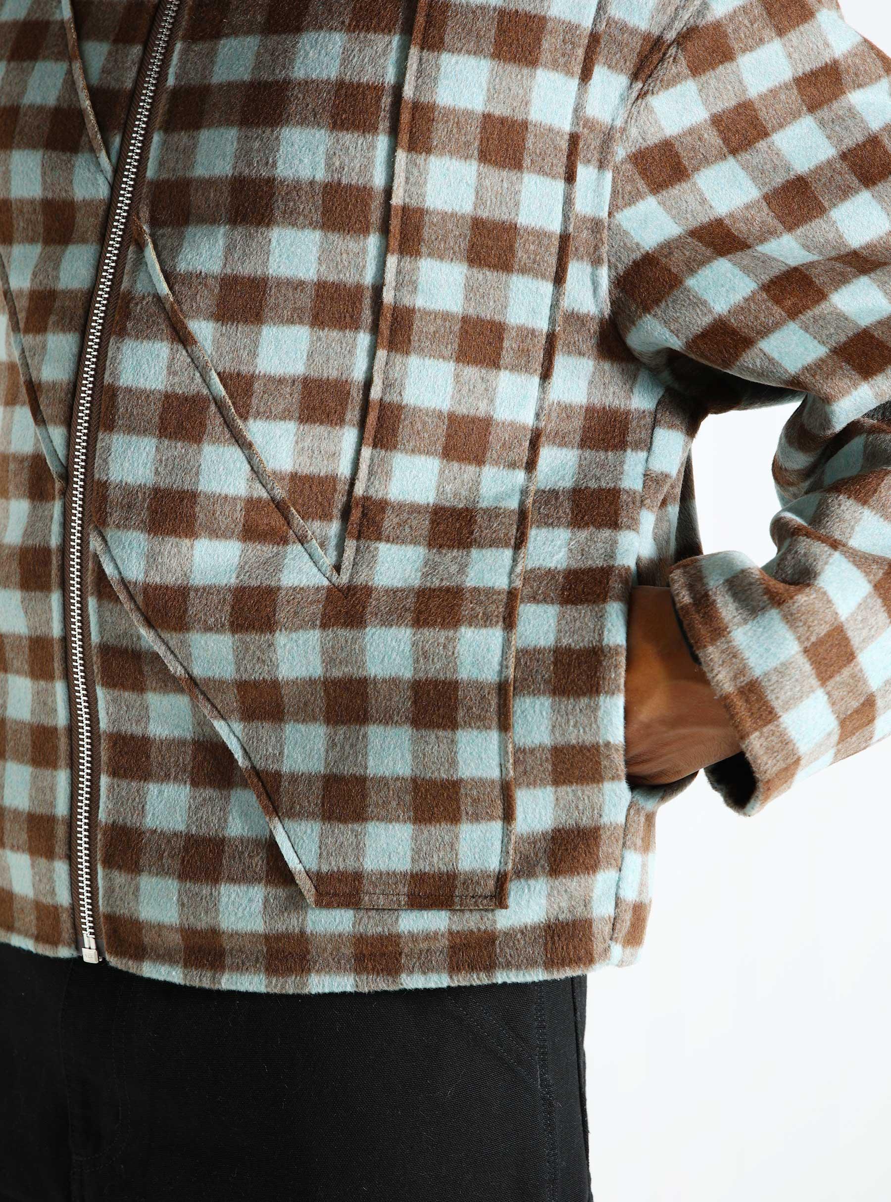 Wool Check Overshirt Brown 2402037001