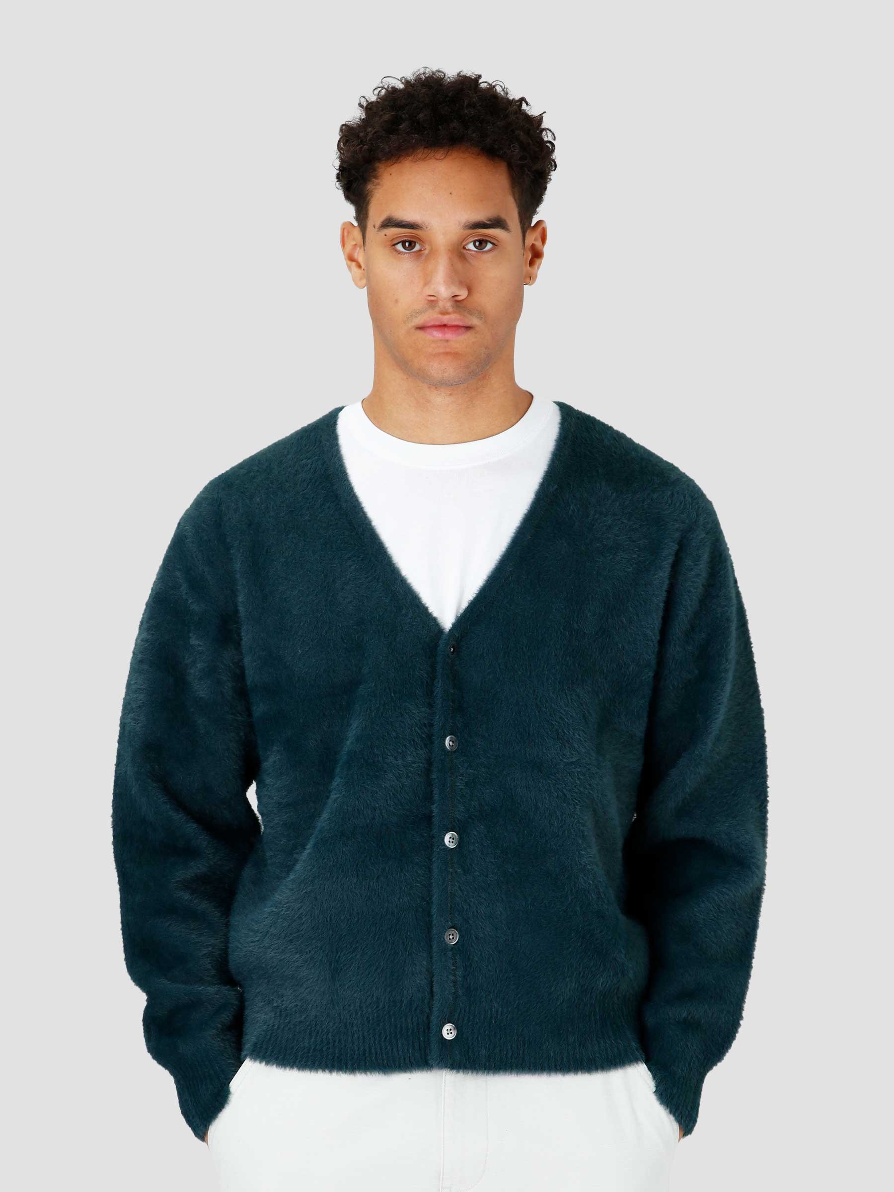 Stussy Shaggy Cardigan Dark Green - Freshcotton