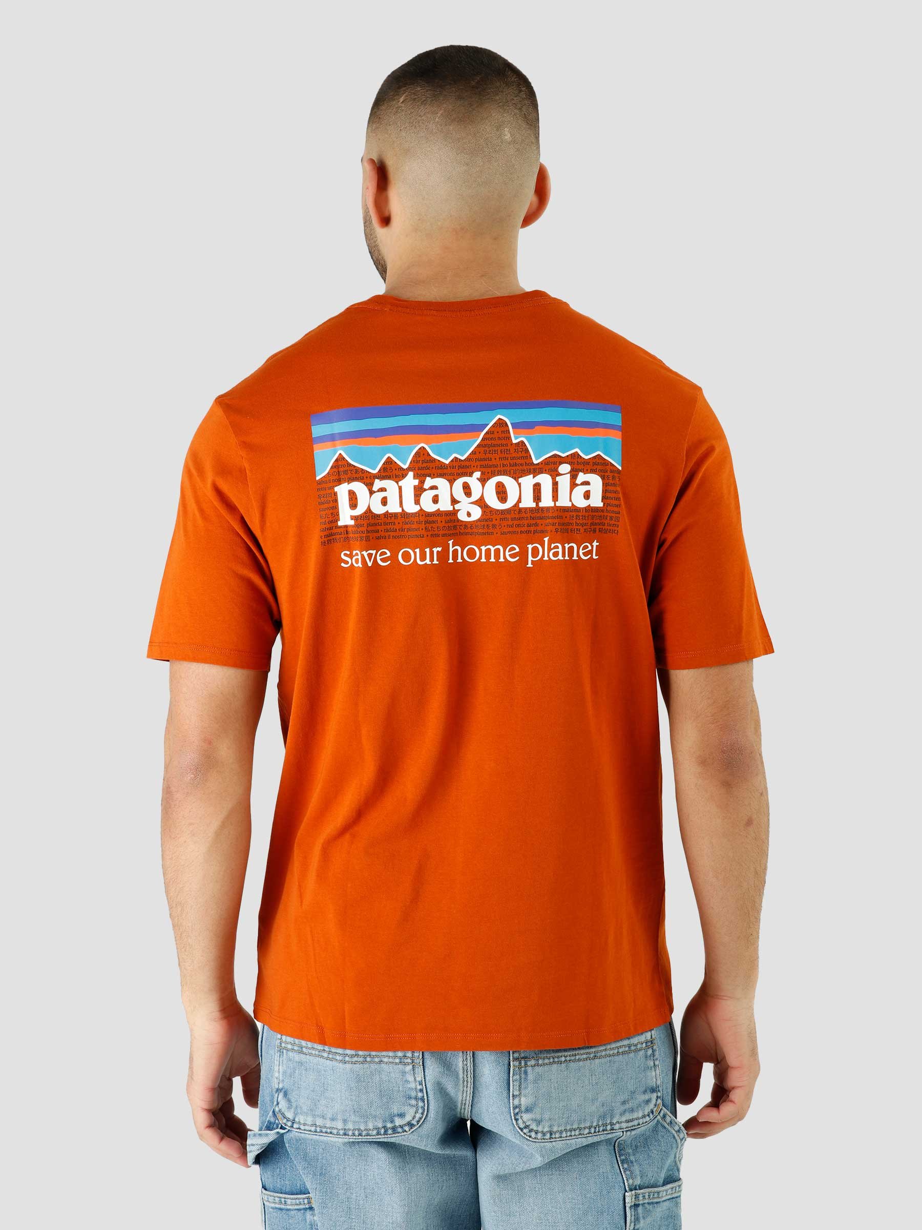 Patagonia M's P 6 Mission Organic T Shirt Sandhill Rust - Freshcotton