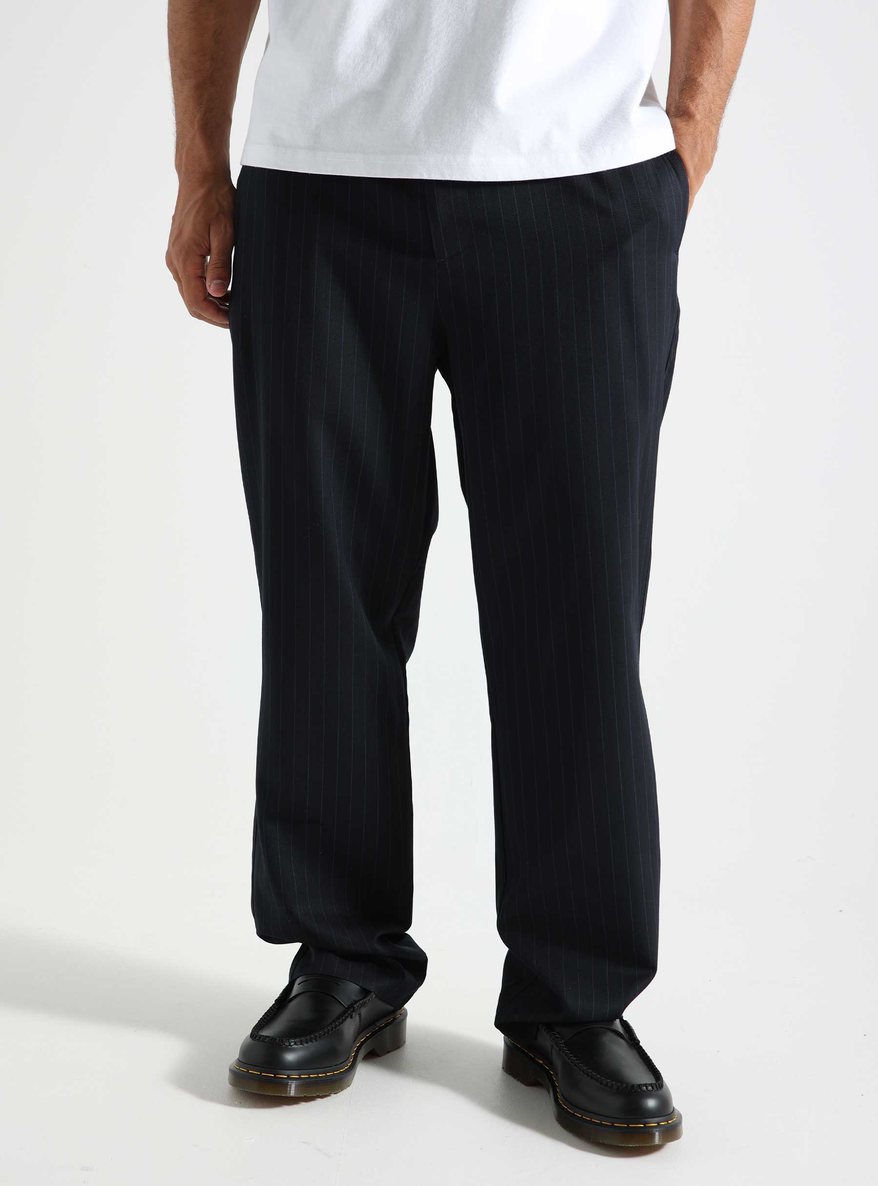 Arte Antwerp Striped Trousers Black AW24-179P