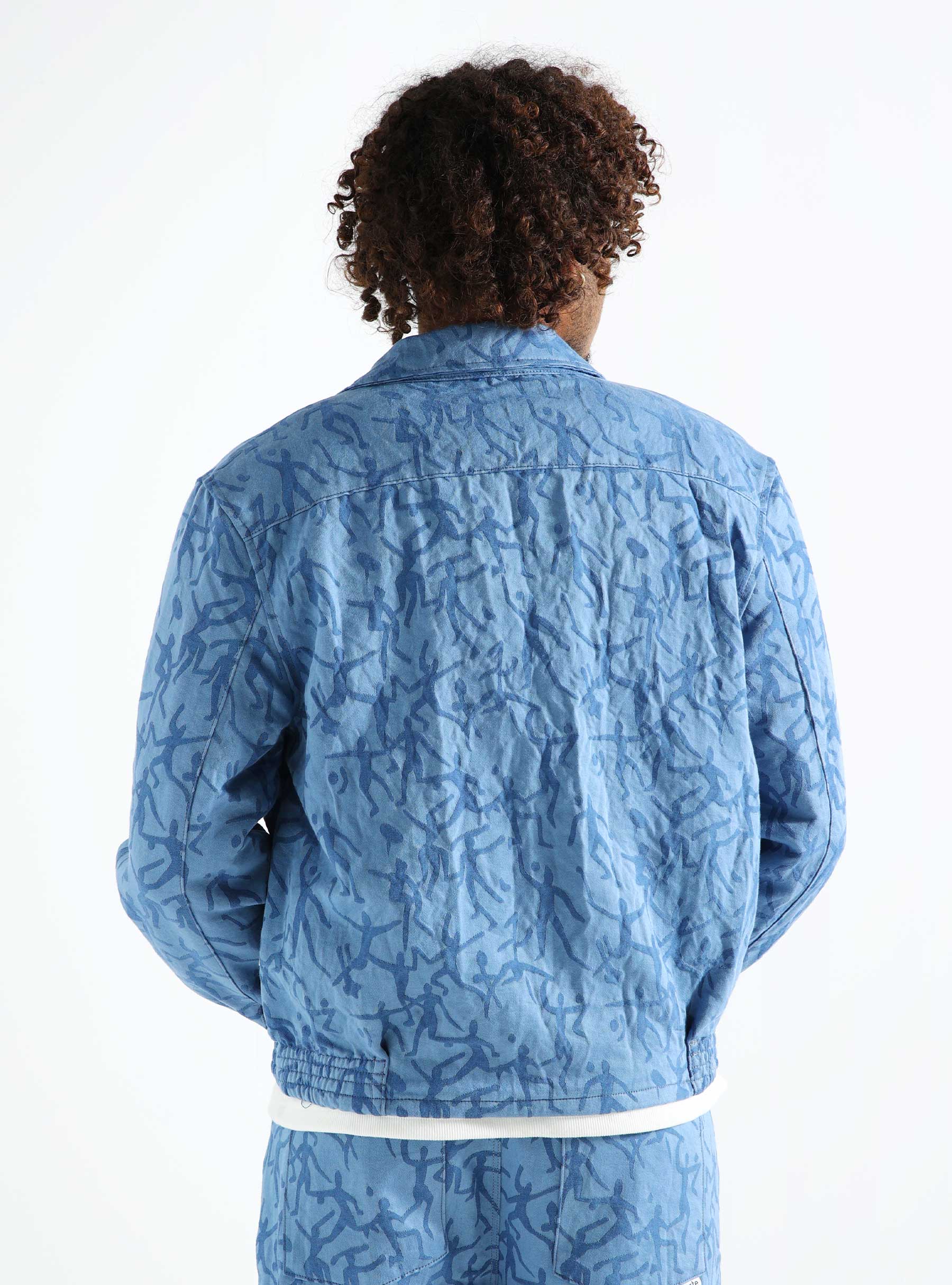 Arte Antwerp James Allover Jacket Blue SS24-153J 