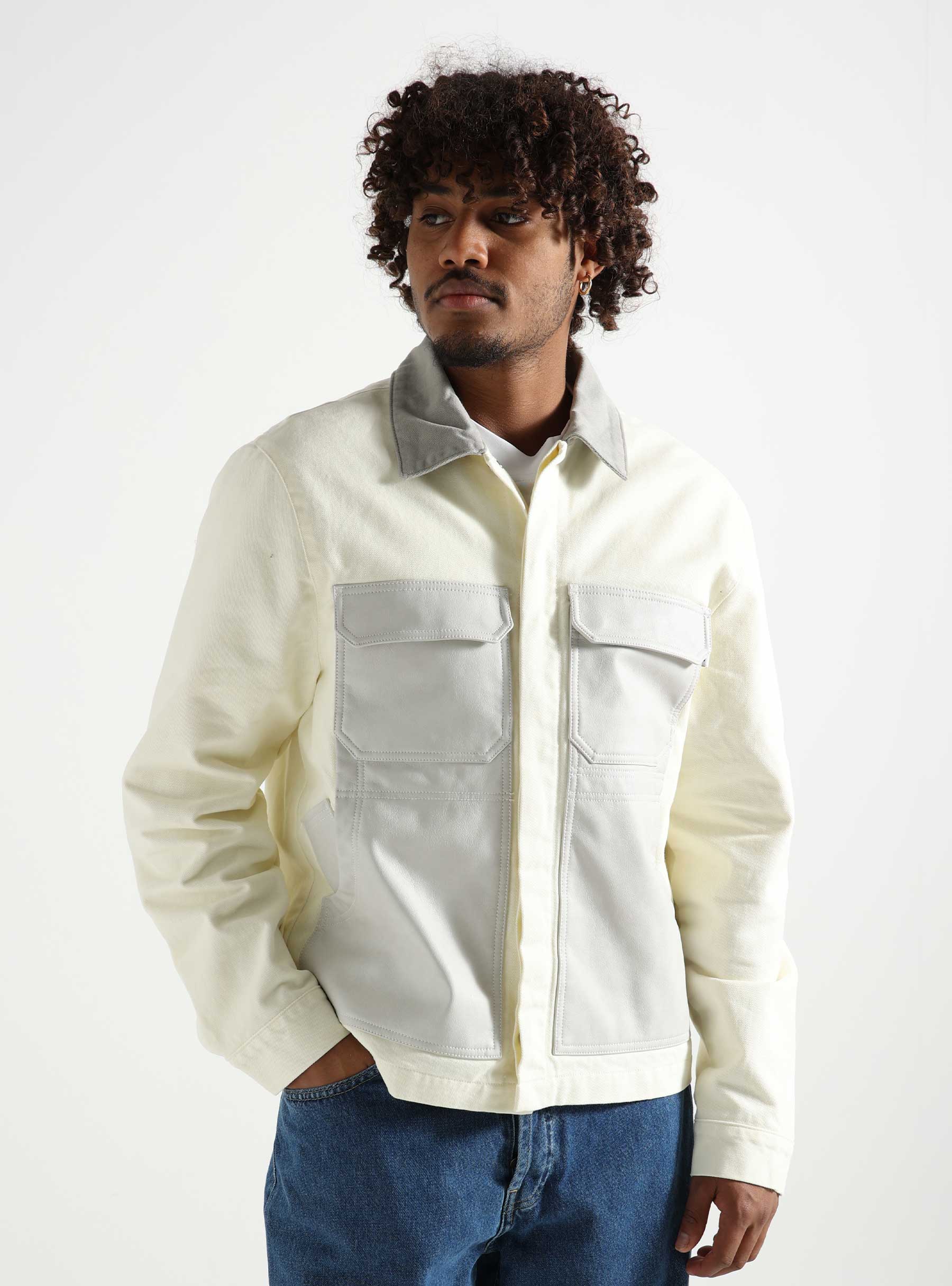 Arte Antwerp John Contrast Jacket Cream Grey SS24-065J