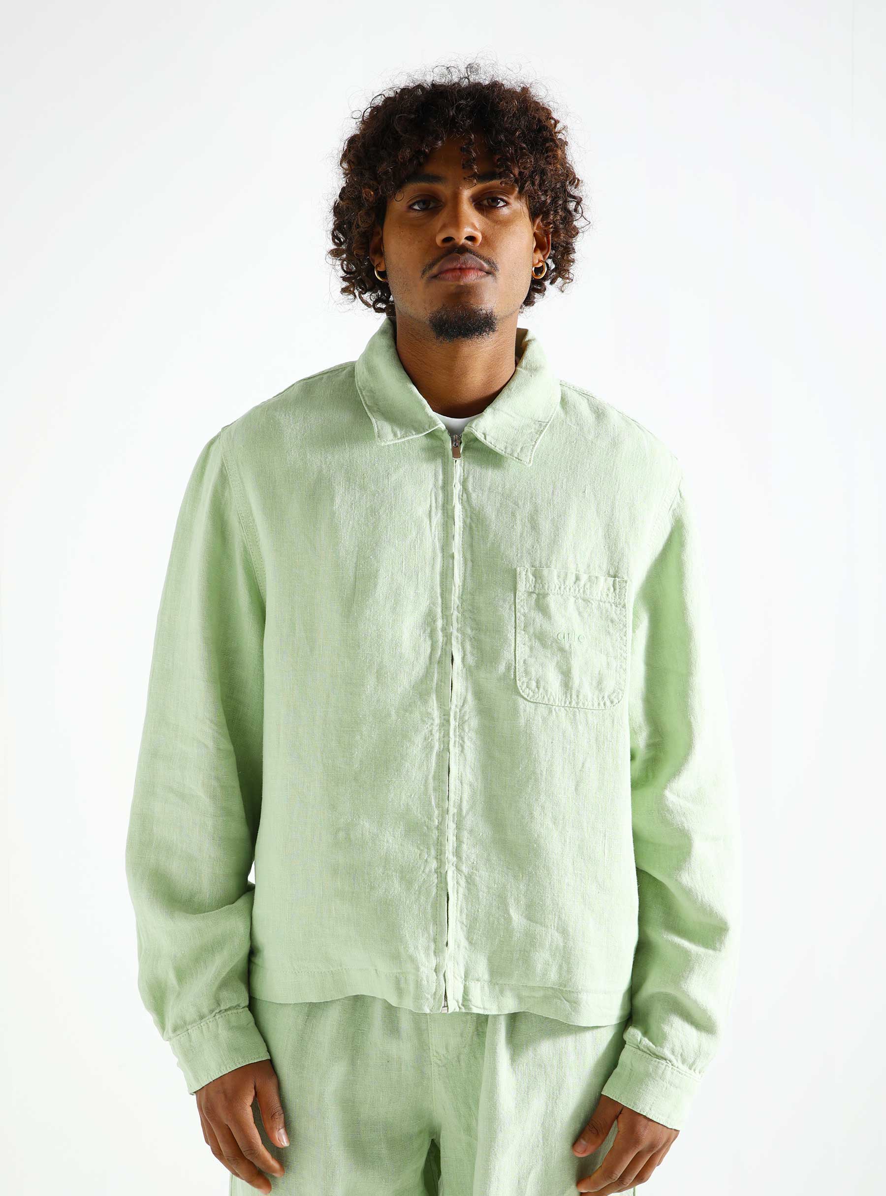 Arte Antwerp Jan Linnen Jacket Green SS24-070J