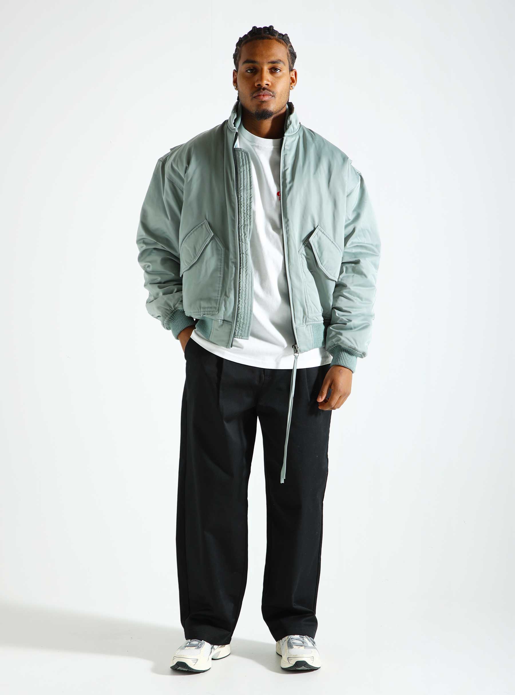 New Amsterdam Surf Association Bomber Jacket Grey 2402007001