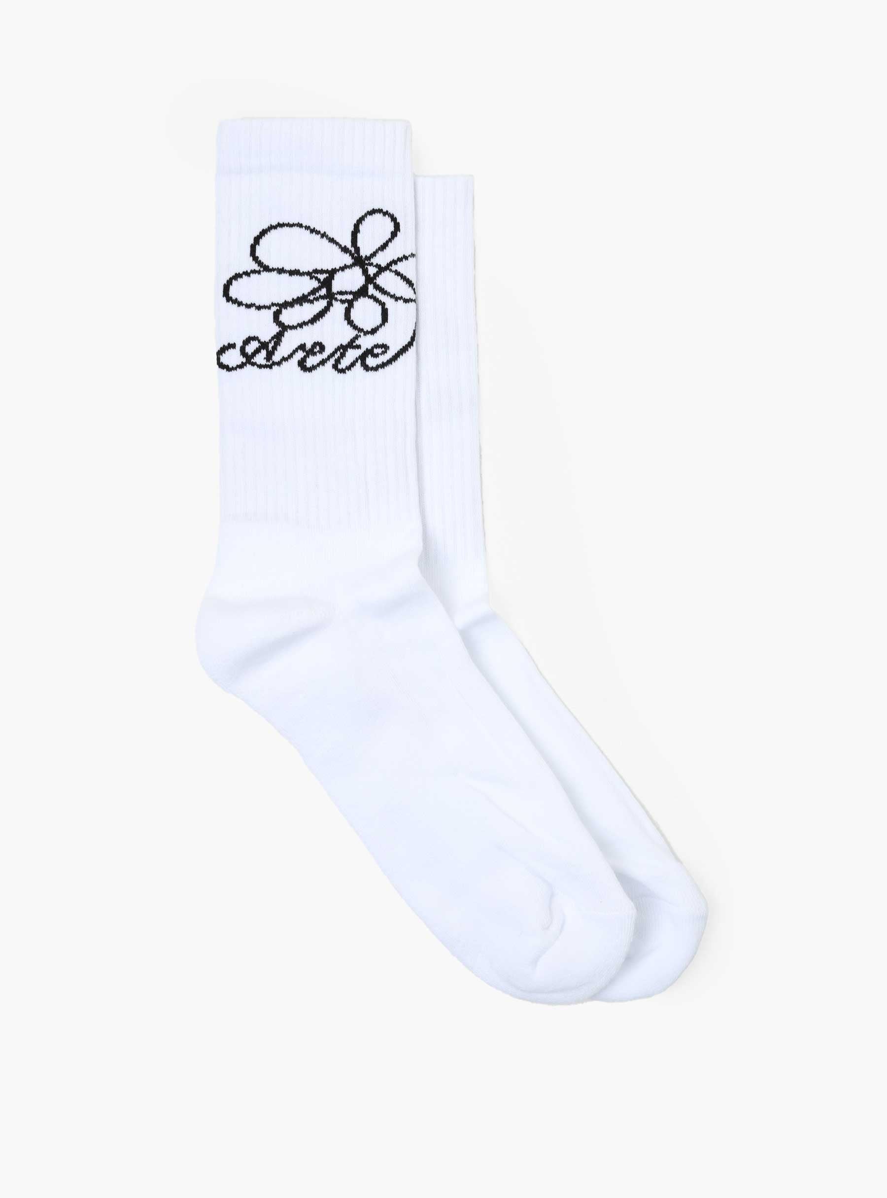 Arte Antwerp Flower Logo Socks White AW24-242SK