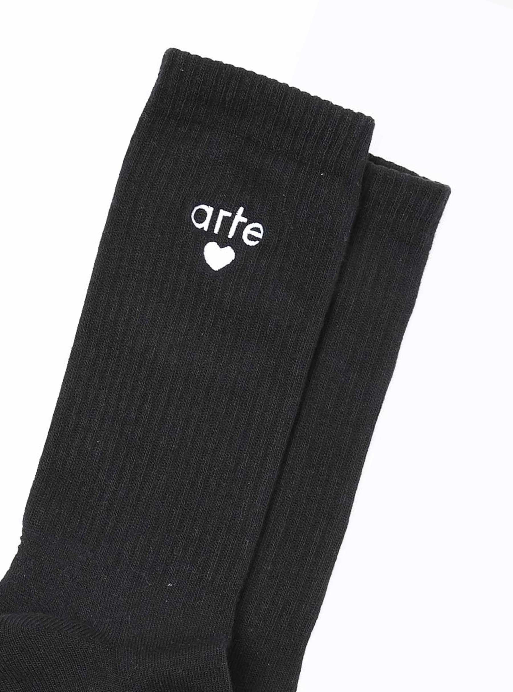 Arte Antwerp Basic Arte Heart Socks Black AW24-238SK