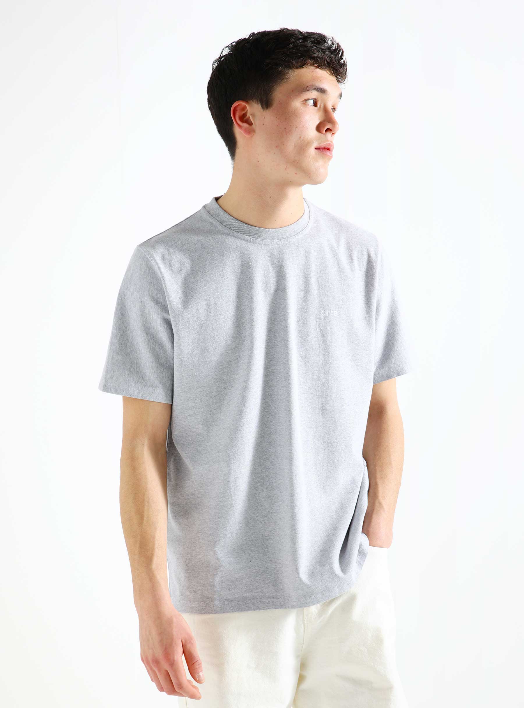 Arte Antwerp Teo Back Runner T-shirt Grey SS24-022T