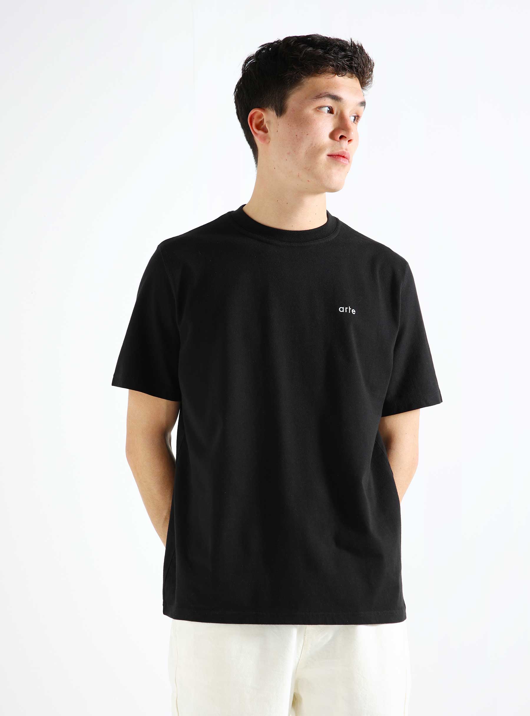 Arte Antwerp Teo Back Runner T-shirt Black SS24-022T