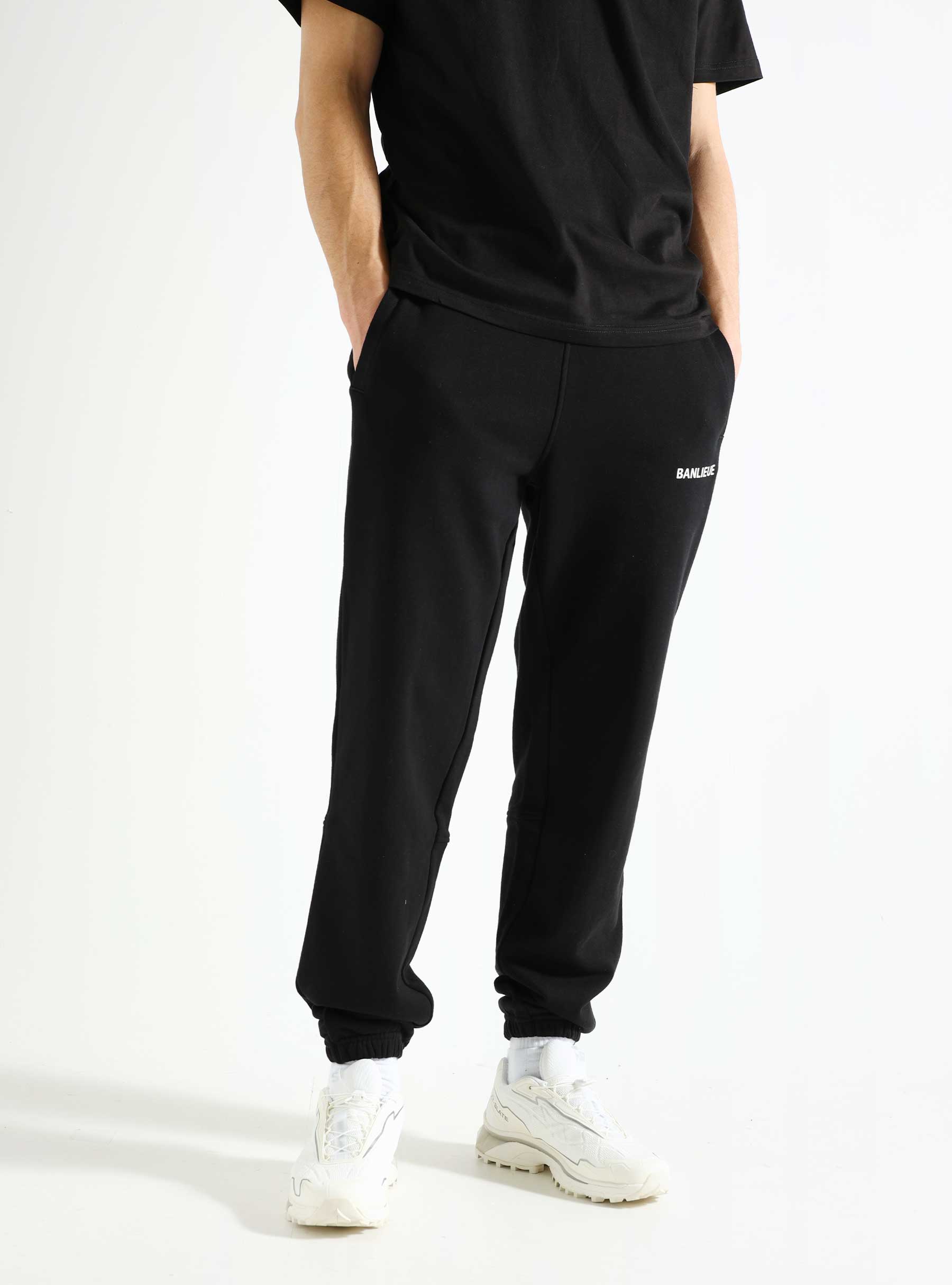 Banlieue B+ Script Sweatpants Black BPLUS-FW23-JOG02