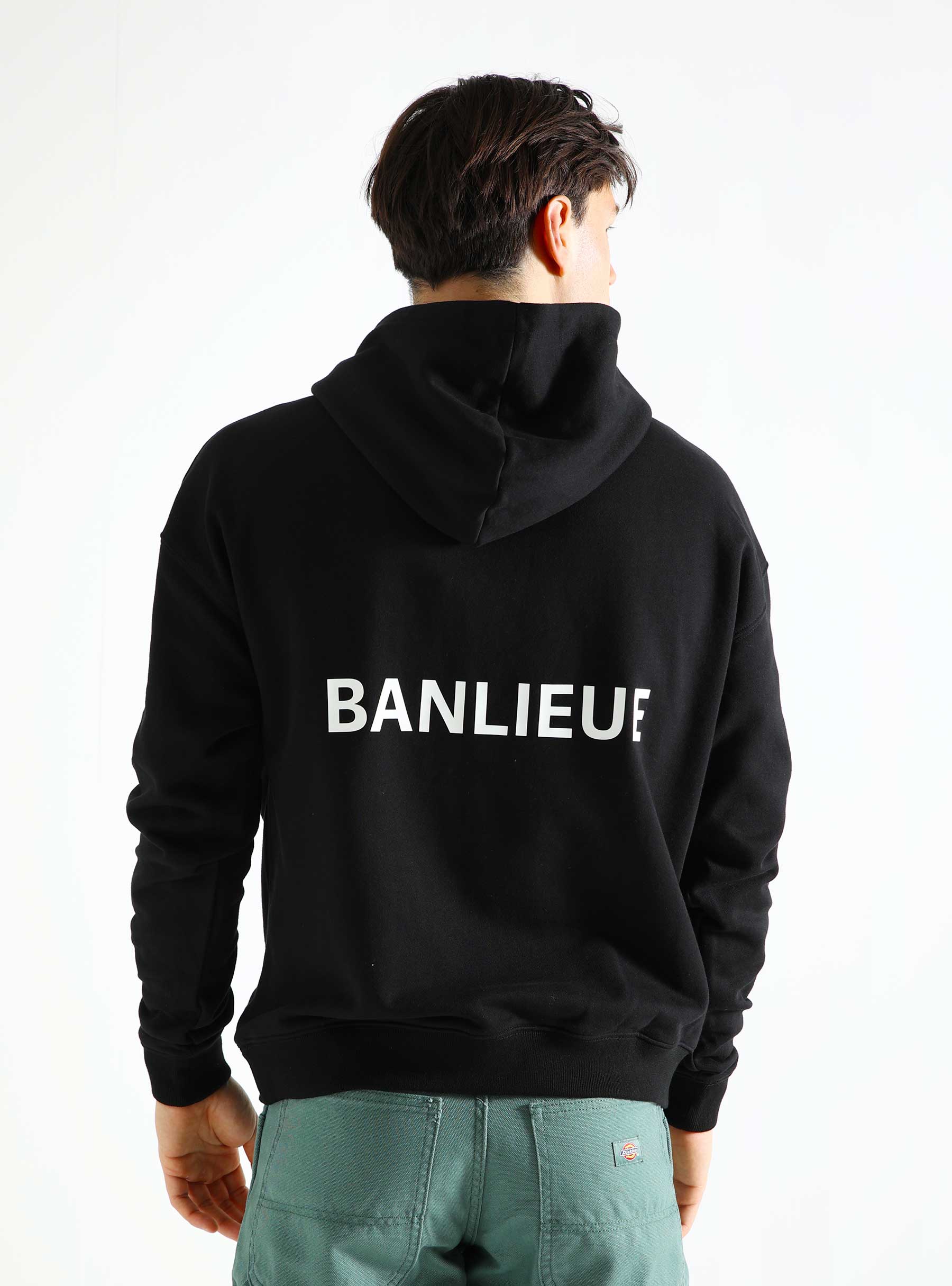 Banlieue B+ Script Hoodie Black BPLUS-FW23-HS03