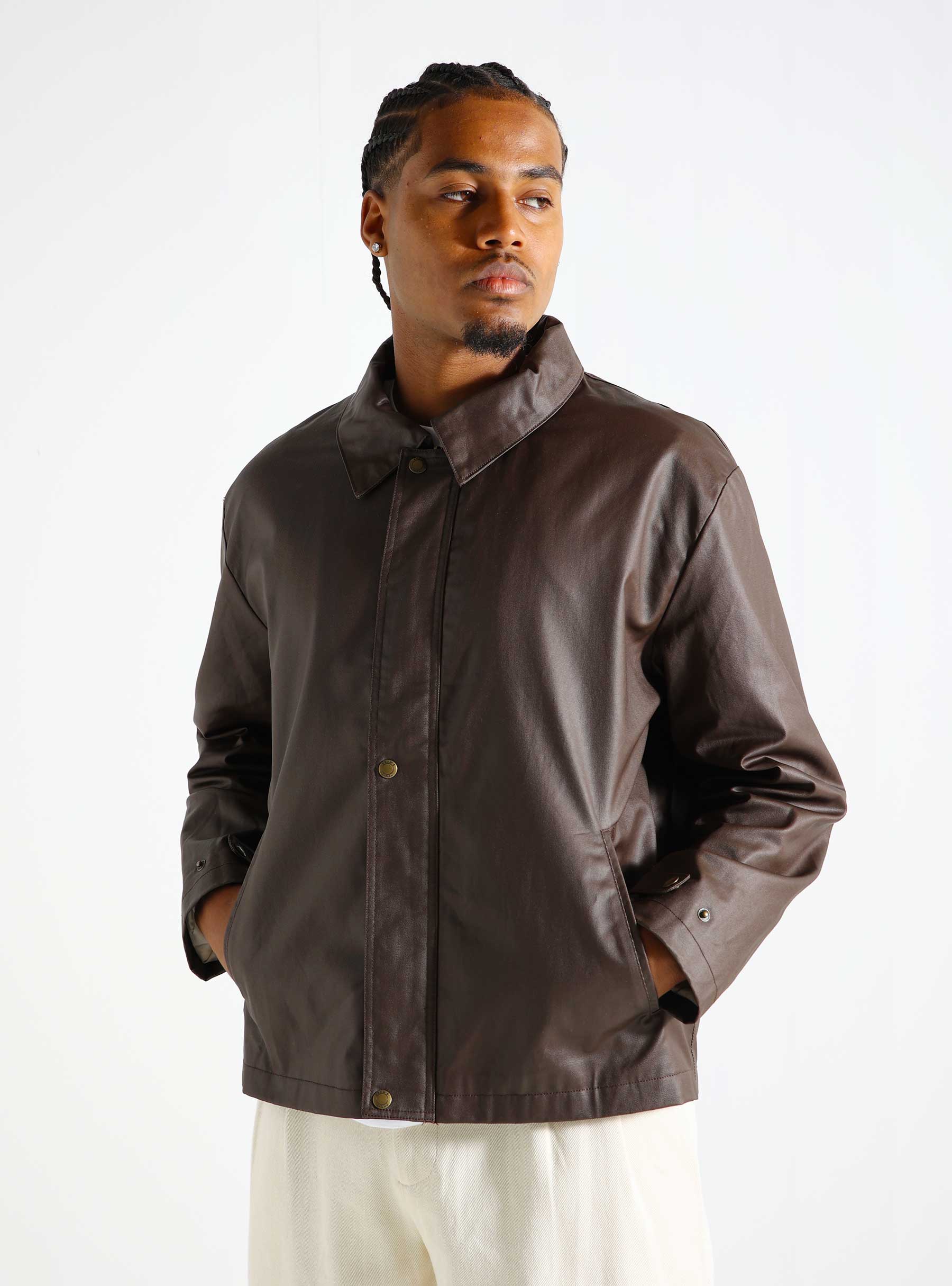 Brams Fruit Lemon Buckle Wax Jacket Brown 320