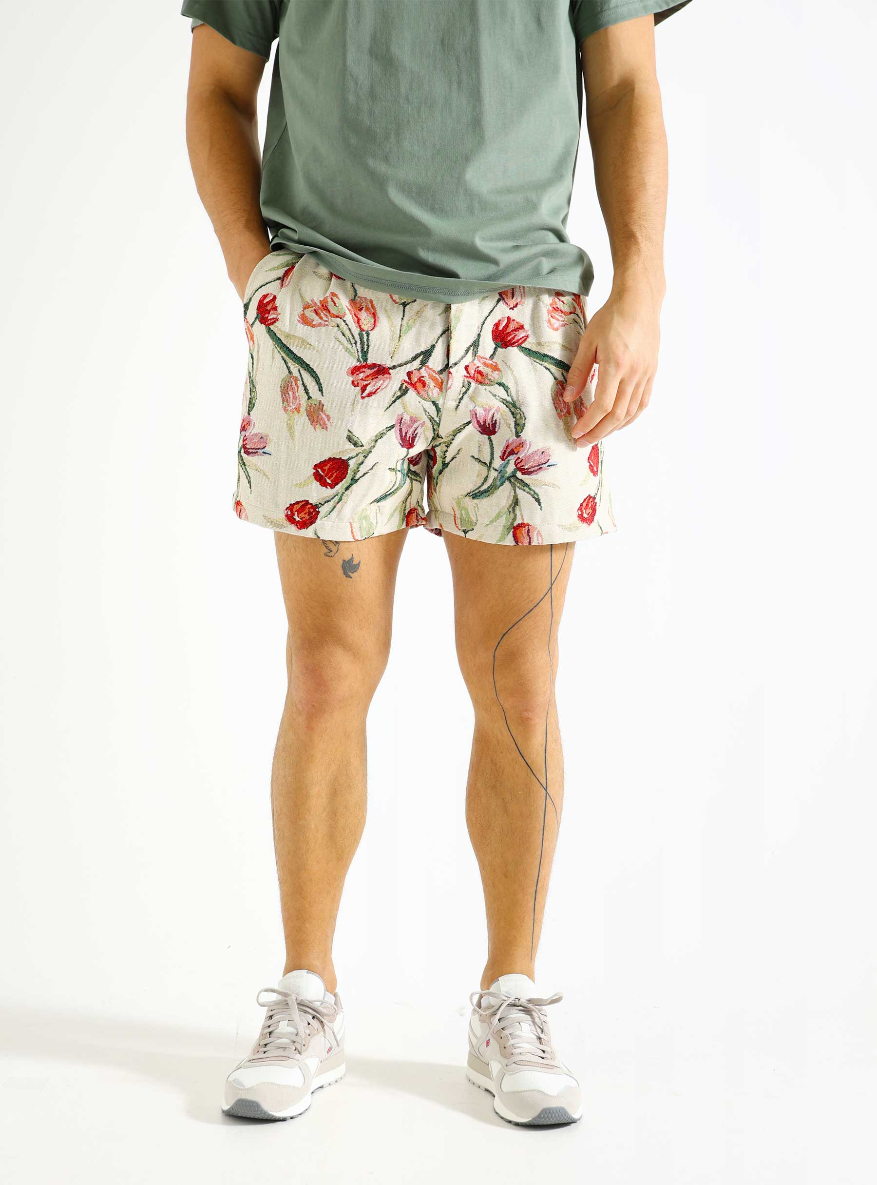 Brams Fruit Flower Short Beige 182