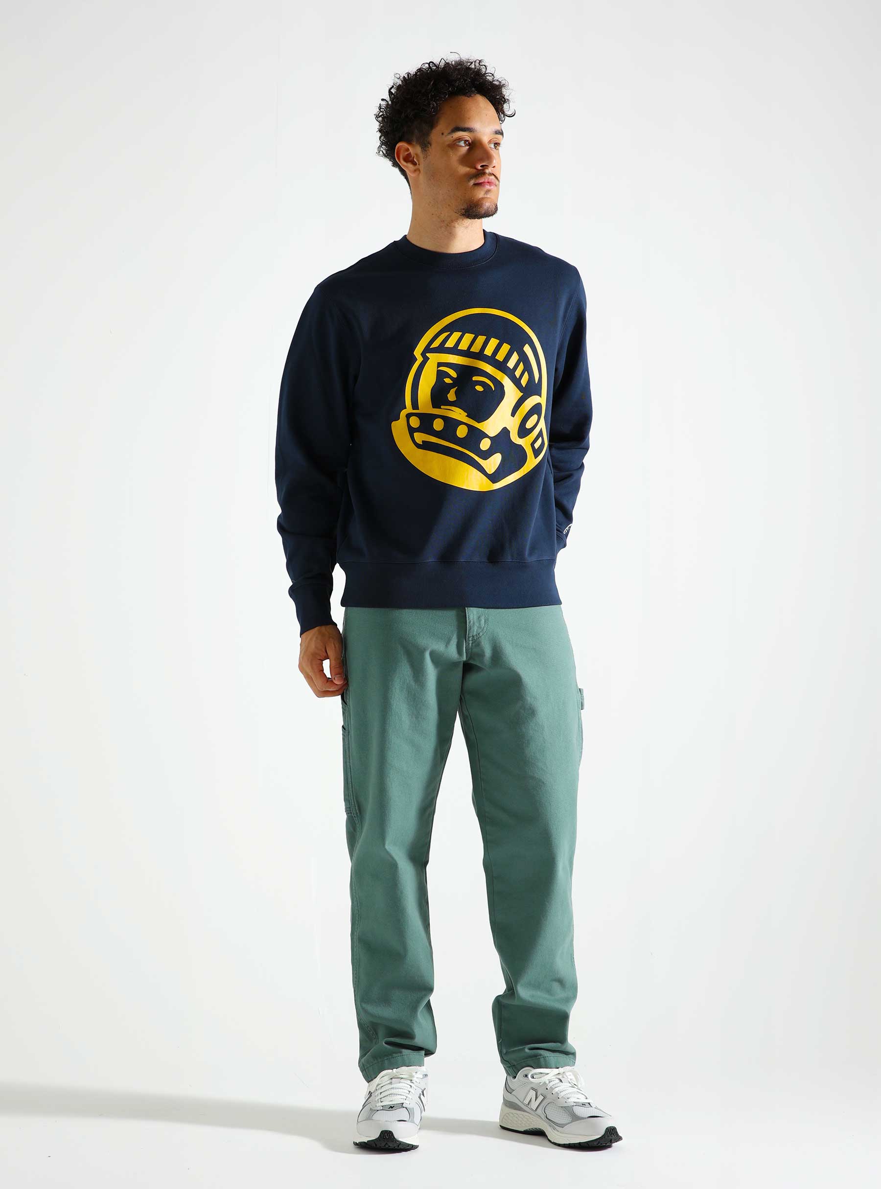 Billionaire Boys Club Helmet Logo Crewneck Navy B24227