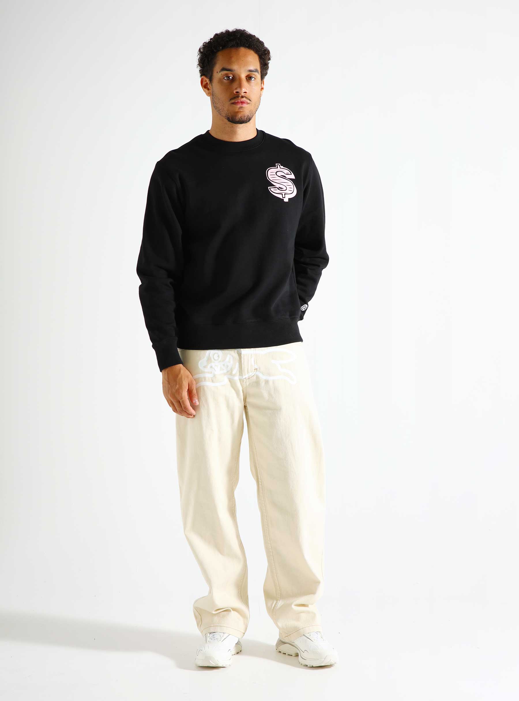 Billionaire Boys Club Dollar Logo Crewneck Black B24335