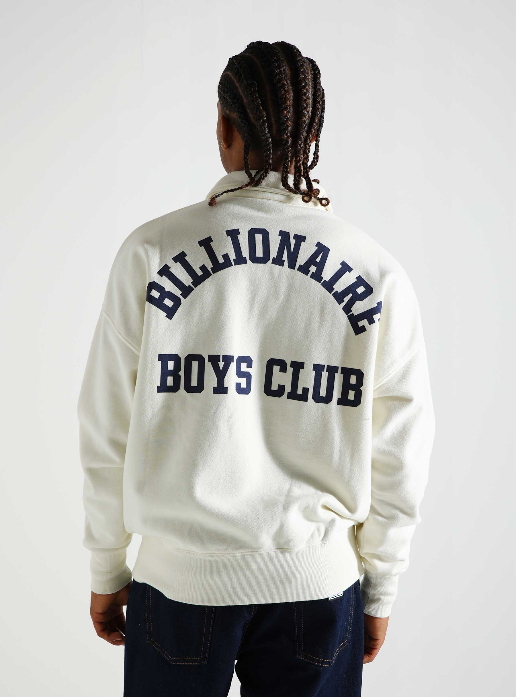 Billionaire Boys Club College Quarter Zip Off-White B24343