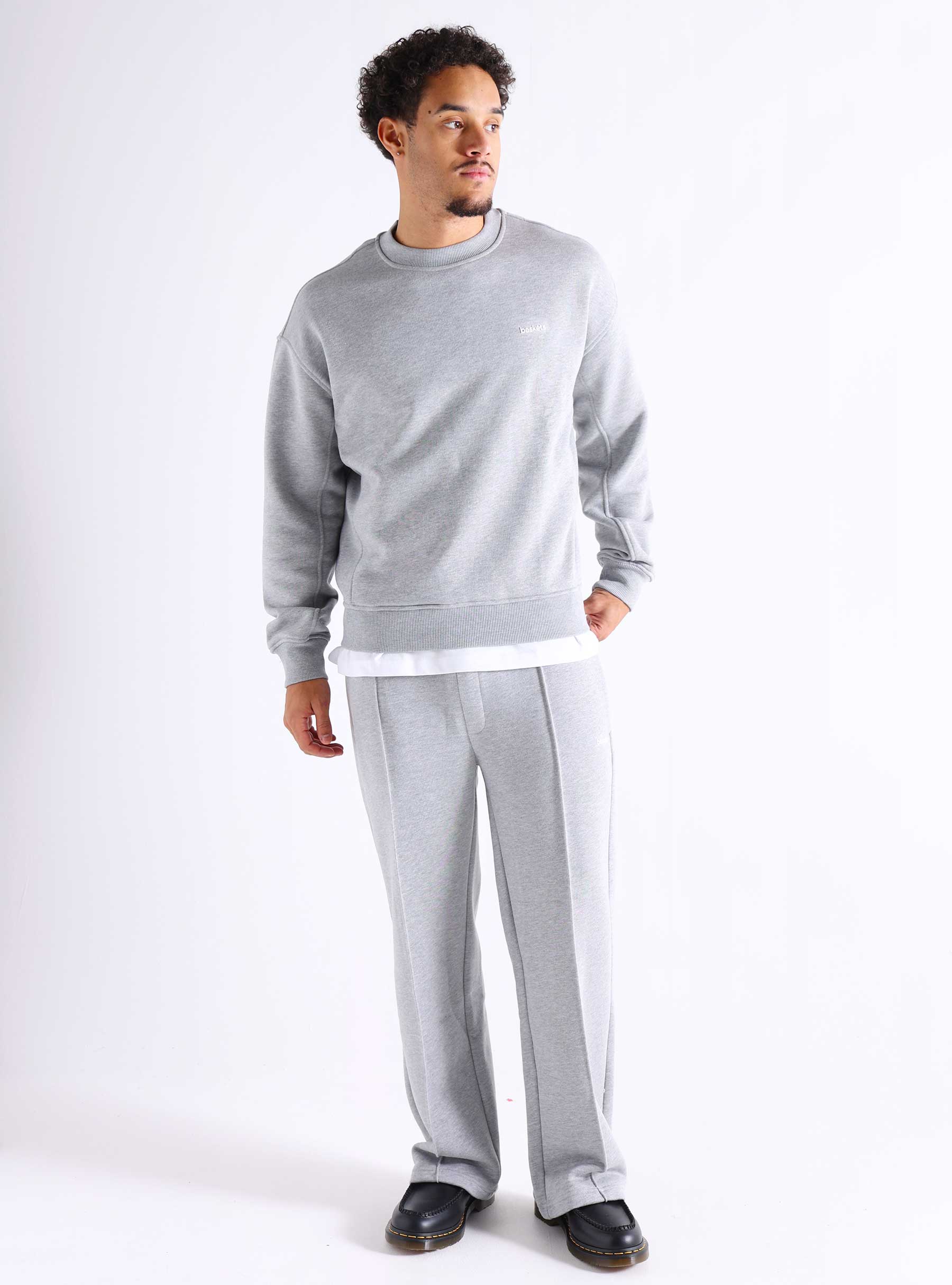 Baskèts Modern Crewneck Ash Grey BAS070-ASG